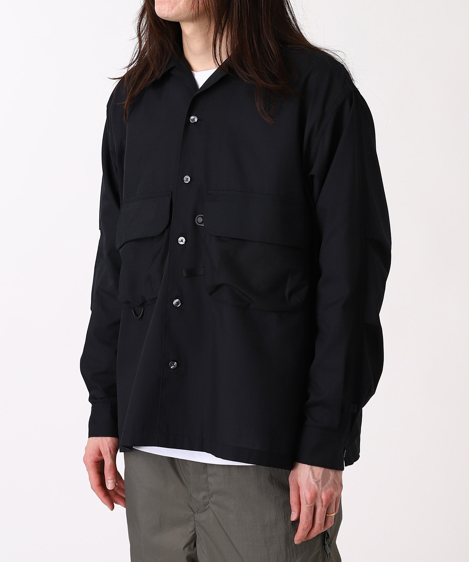 TECH SPORTS OPEN COLLAR SHIRT L/S