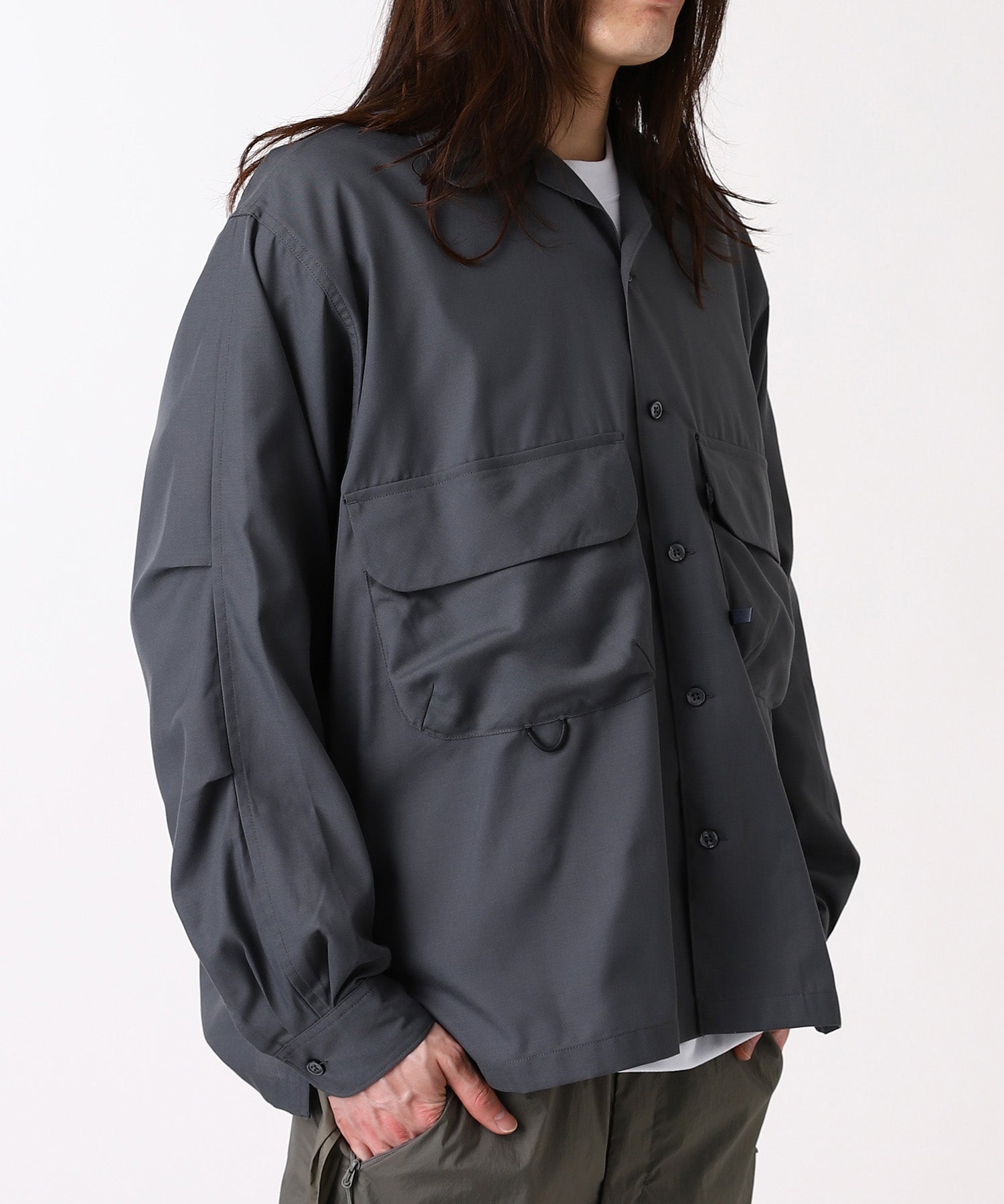 TECH SPORTS OPEN COLLAR SHIRT L/S