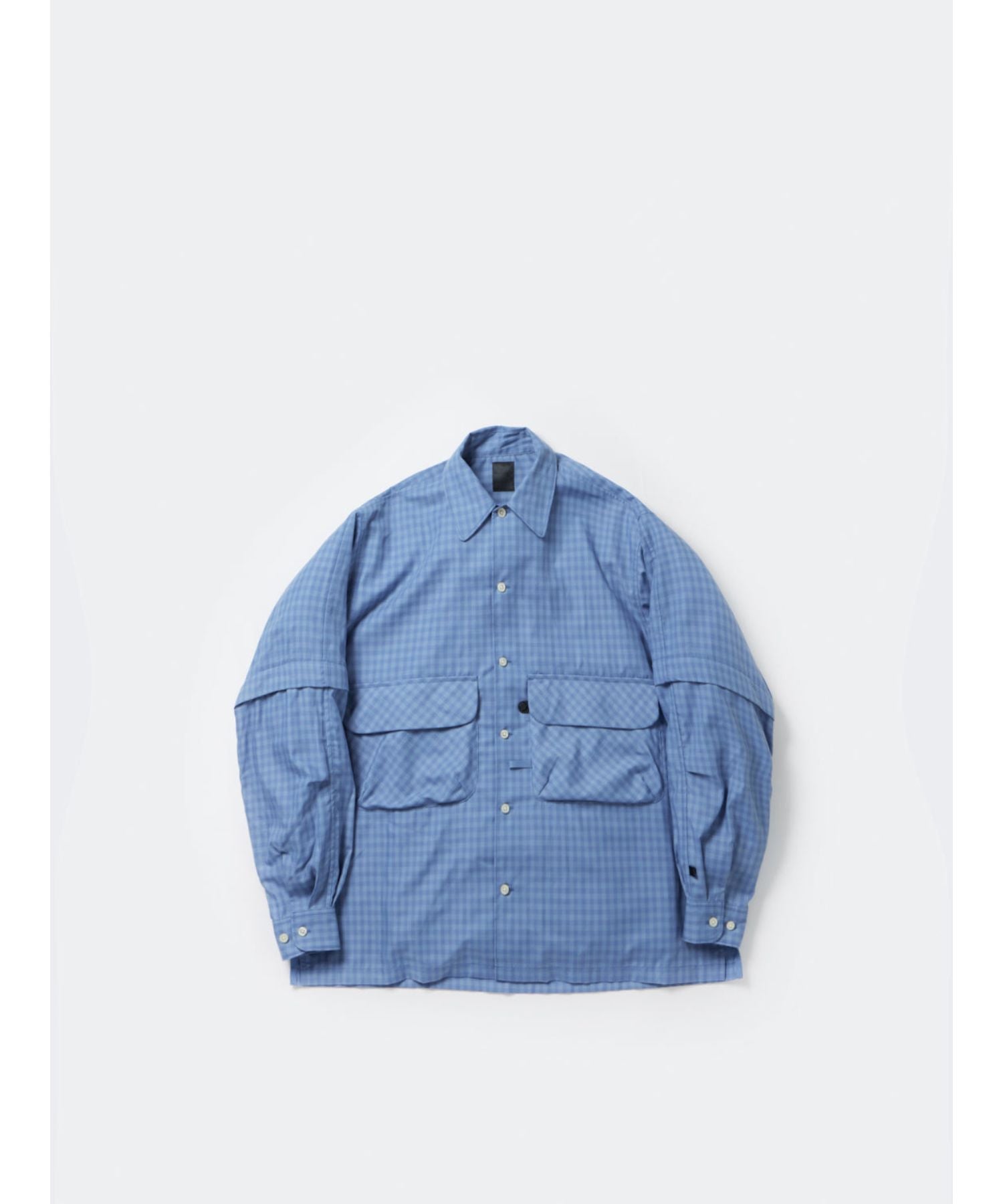 TECH SPORTS OPEN COLLAR SHIRTS L/S MINI PLAIDS