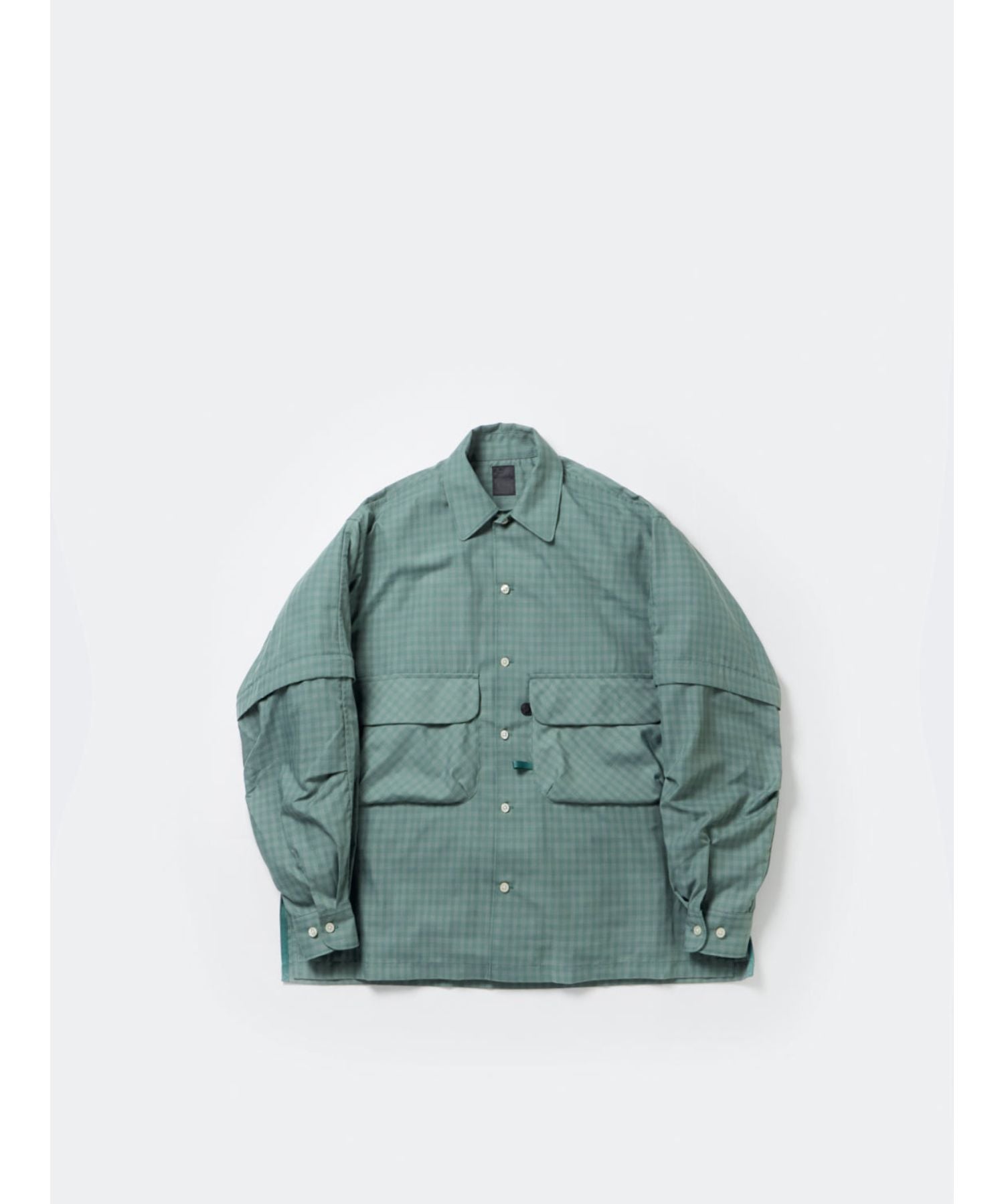 TECH SPORTS OPEN COLLAR SHIRTS L/S MINI PLAIDS