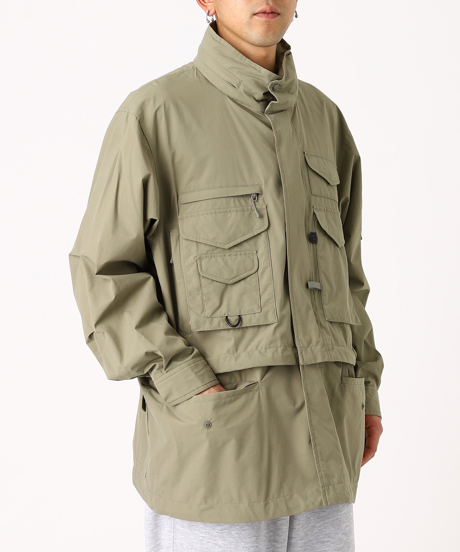 ✨未使用級 モラビト ポリタフタ 撥水 ジャケット 比翼 Wジップ 現行 WINDSTOPPER PERFECT MIL FIELD 2WAY JACKET - DAIWA PIER39