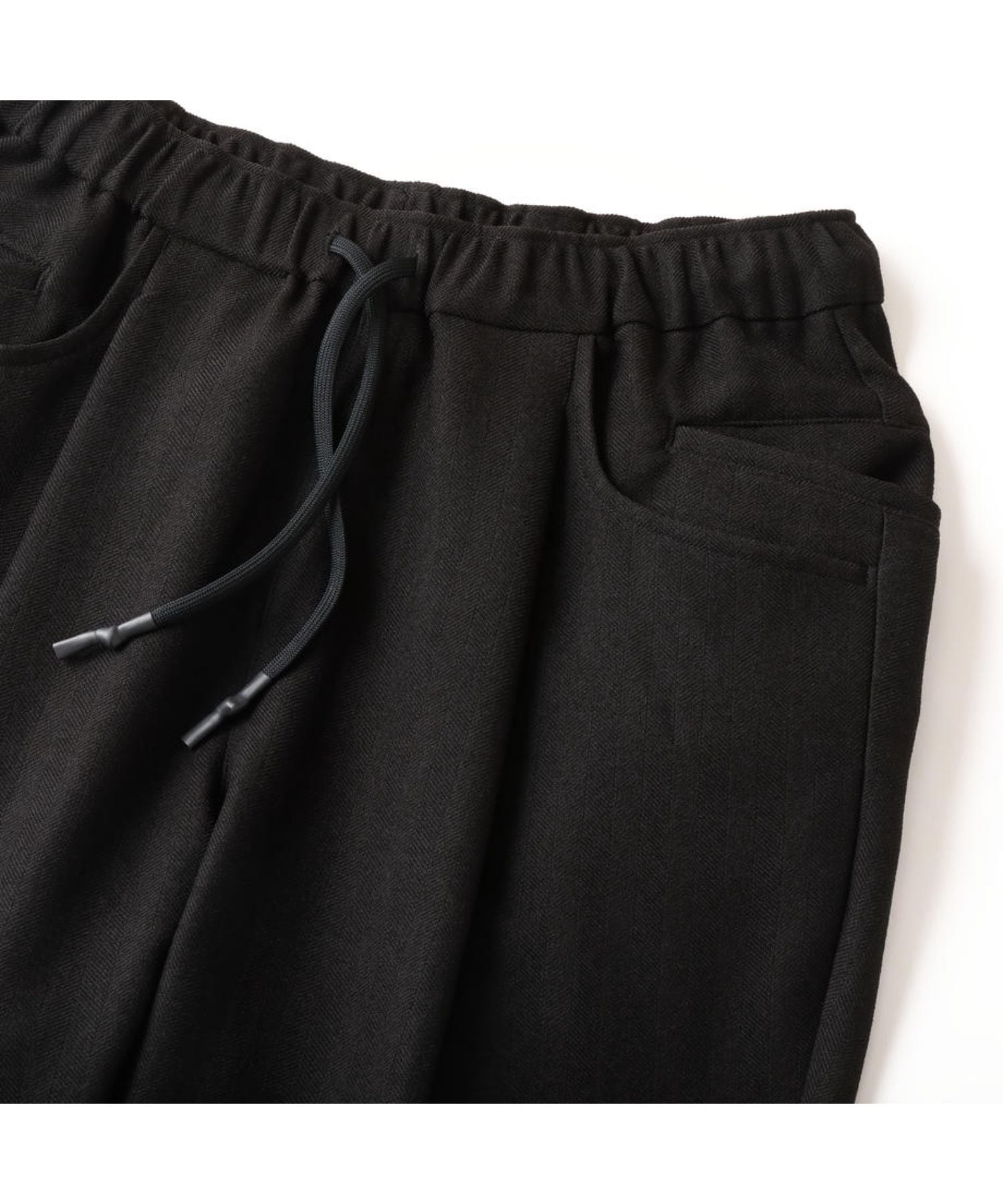 Wide Tapered Easy Pants (Woolherringbone)