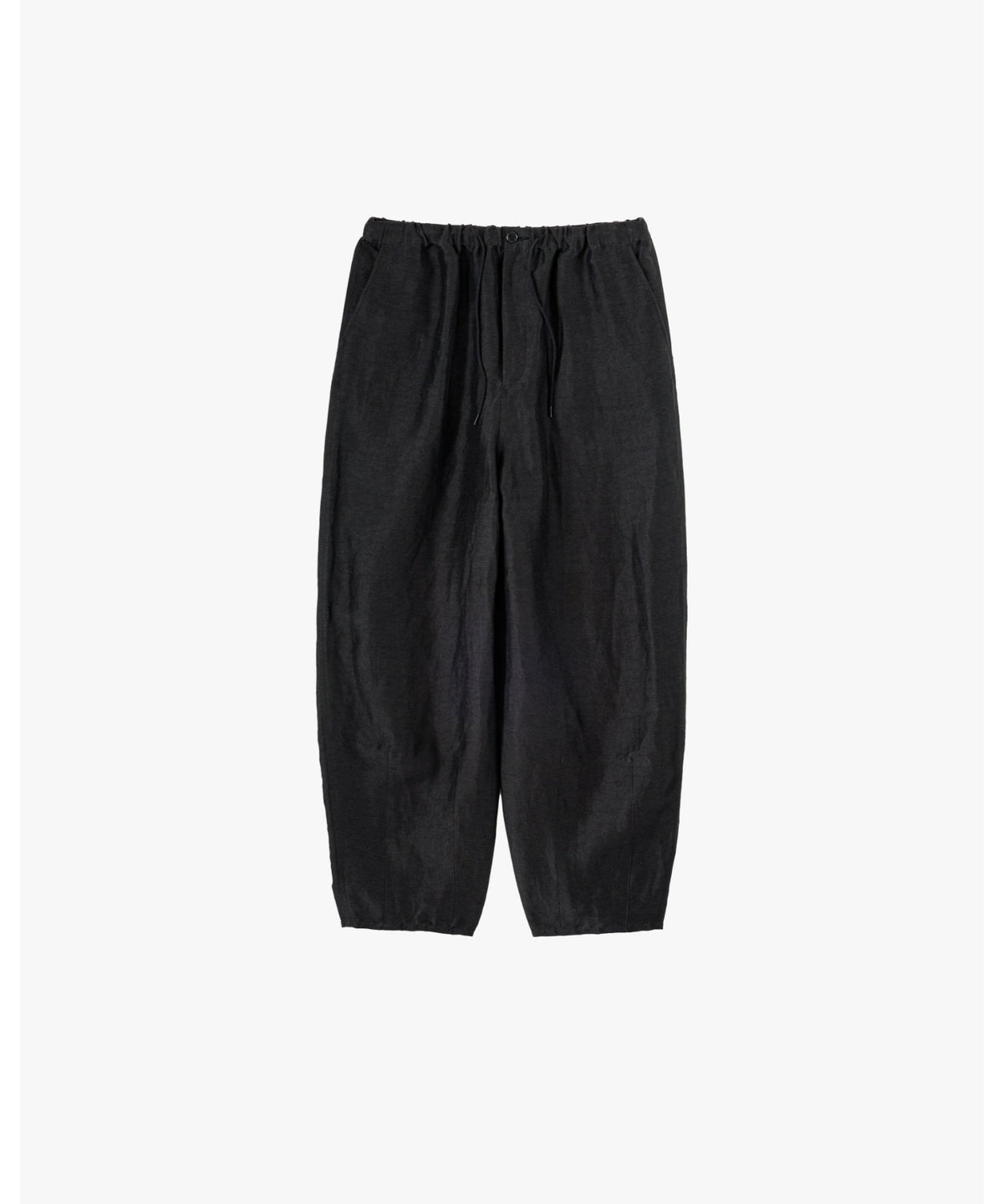 Back Satin Linen Cupro Parachute Pants