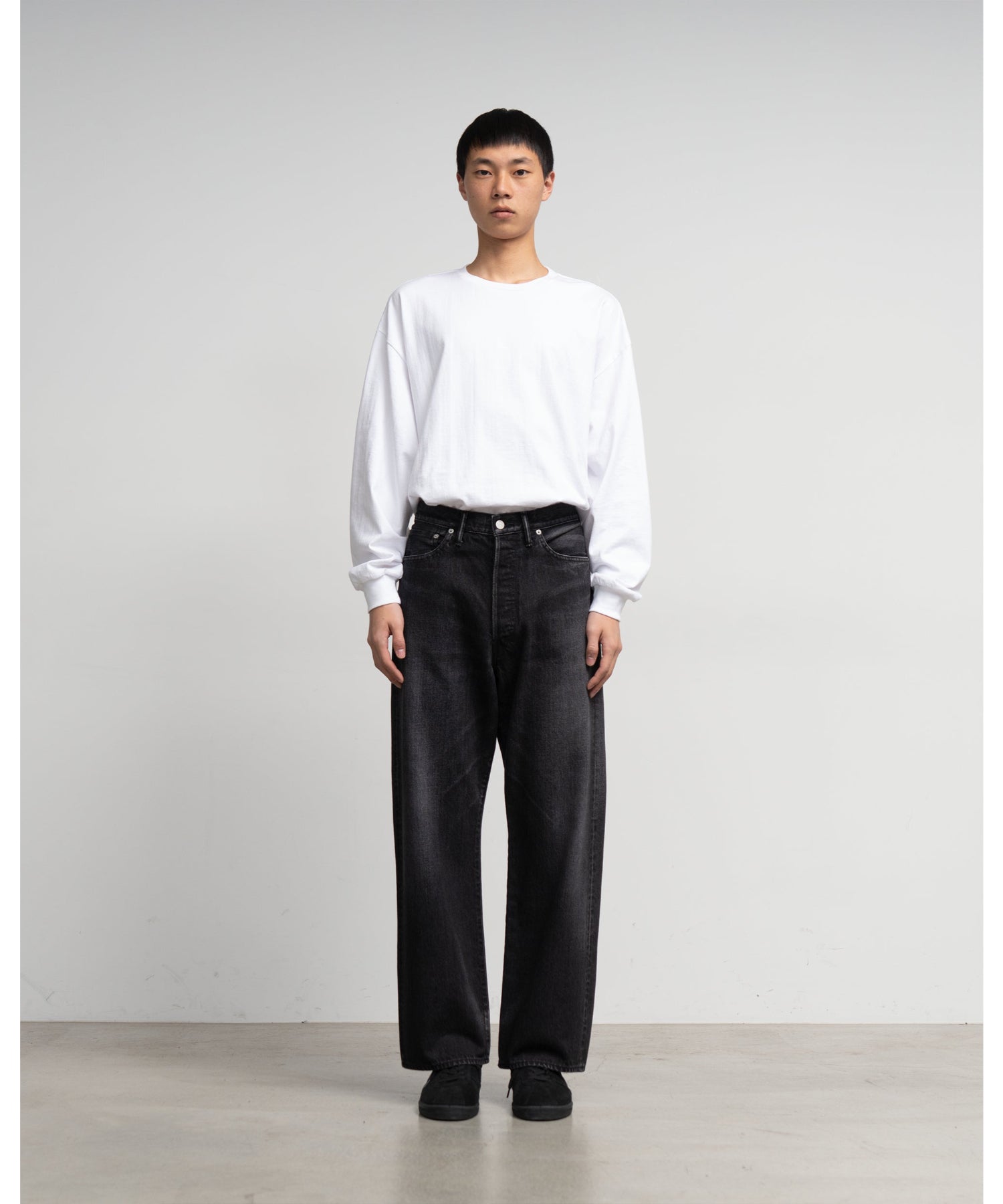Selvage Denim Five Pocket Wide Straight Pants