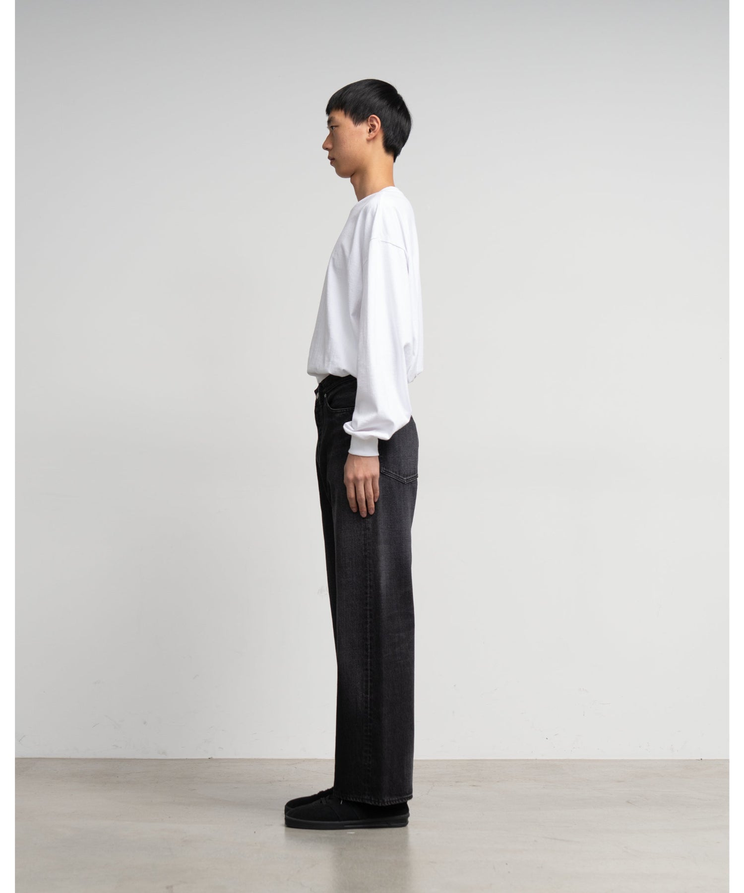 Selvage Denim Five Pocket Wide Straight Pants
