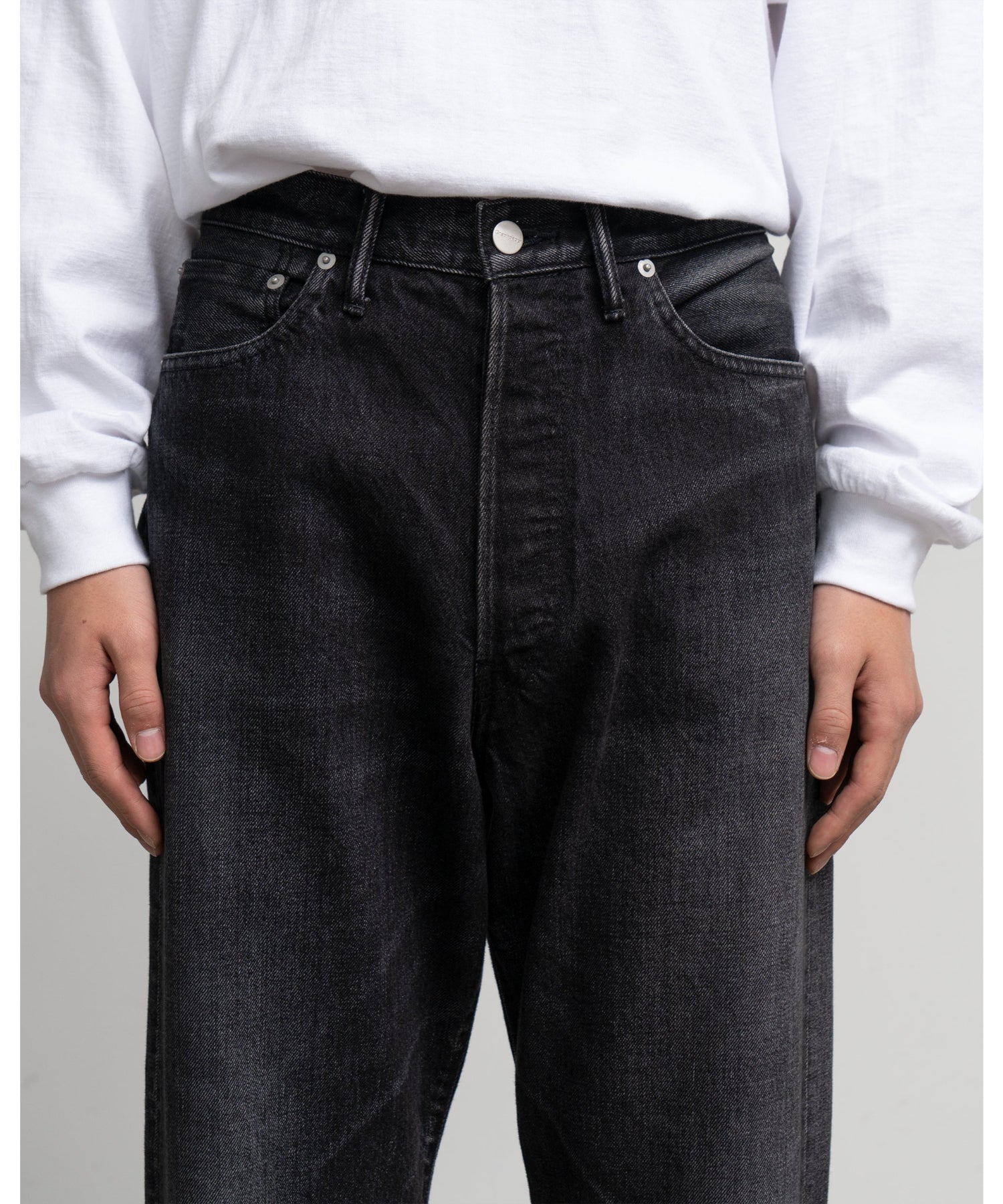 Selvage Denim Five Pocket Wide Straight Pants