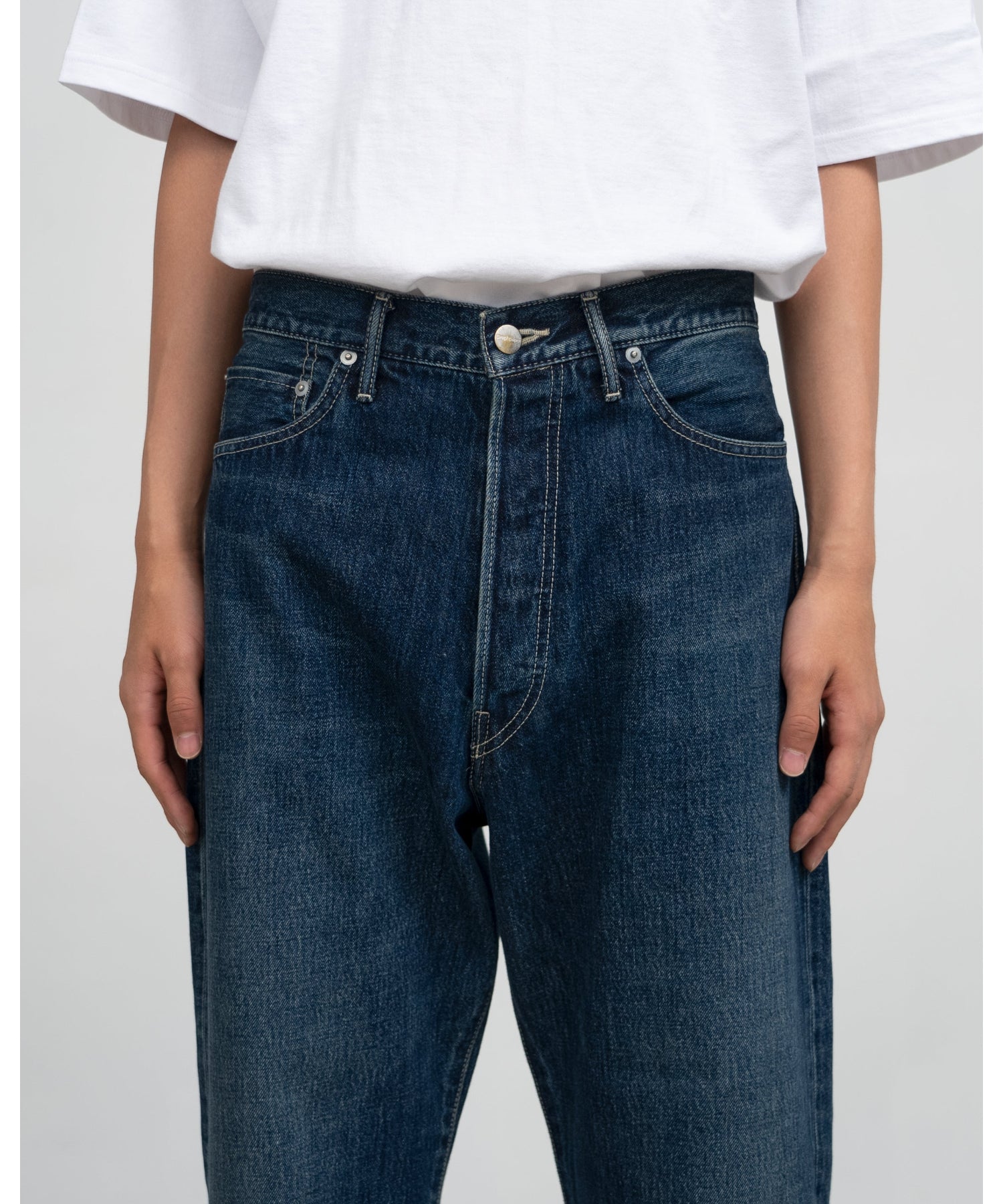Selvage Denim Five Pocket Wide Straight Pants