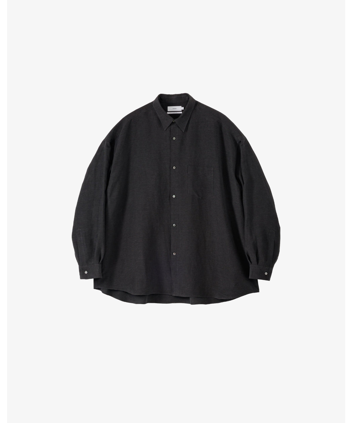 Linen Cupro L/S Oversized Regular Collar Shirt