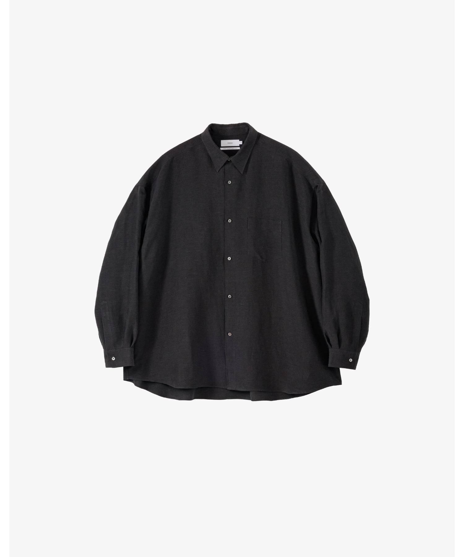 Linen Cupro L/S Oversized Regular Collar Shirt