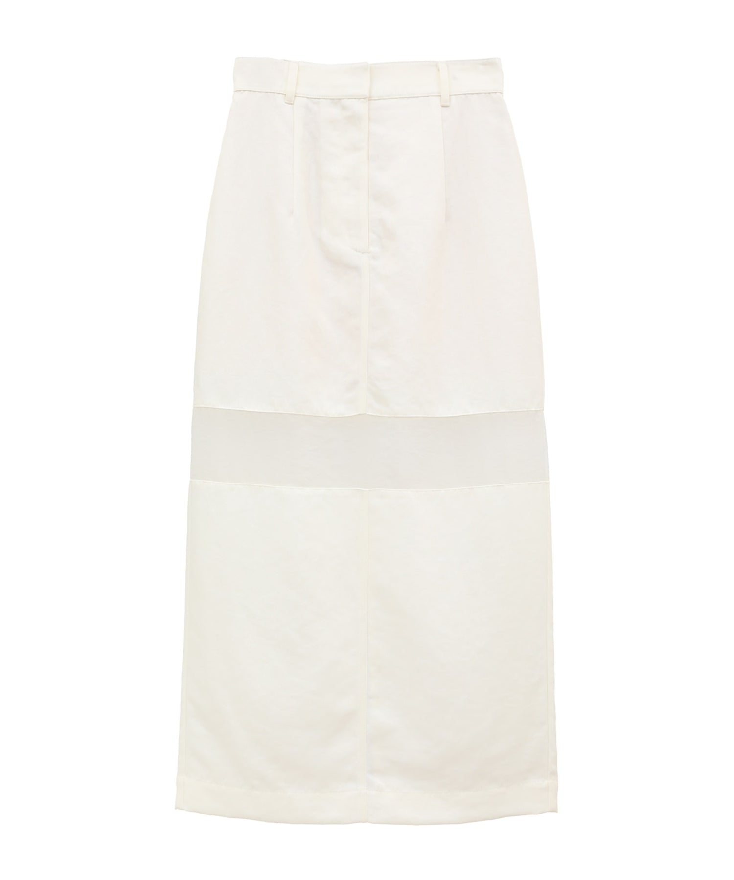 SHEER SWITCHING STRAIGHT SKIRT