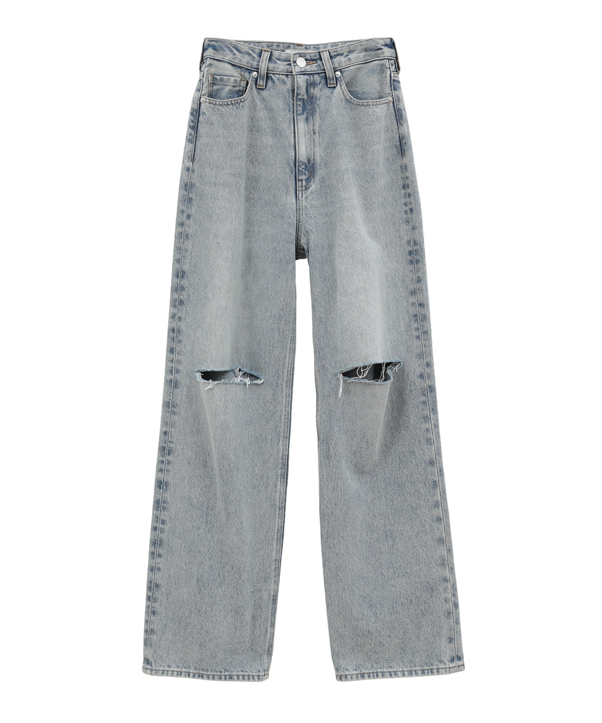 SLASH CUT DENIM PANTS