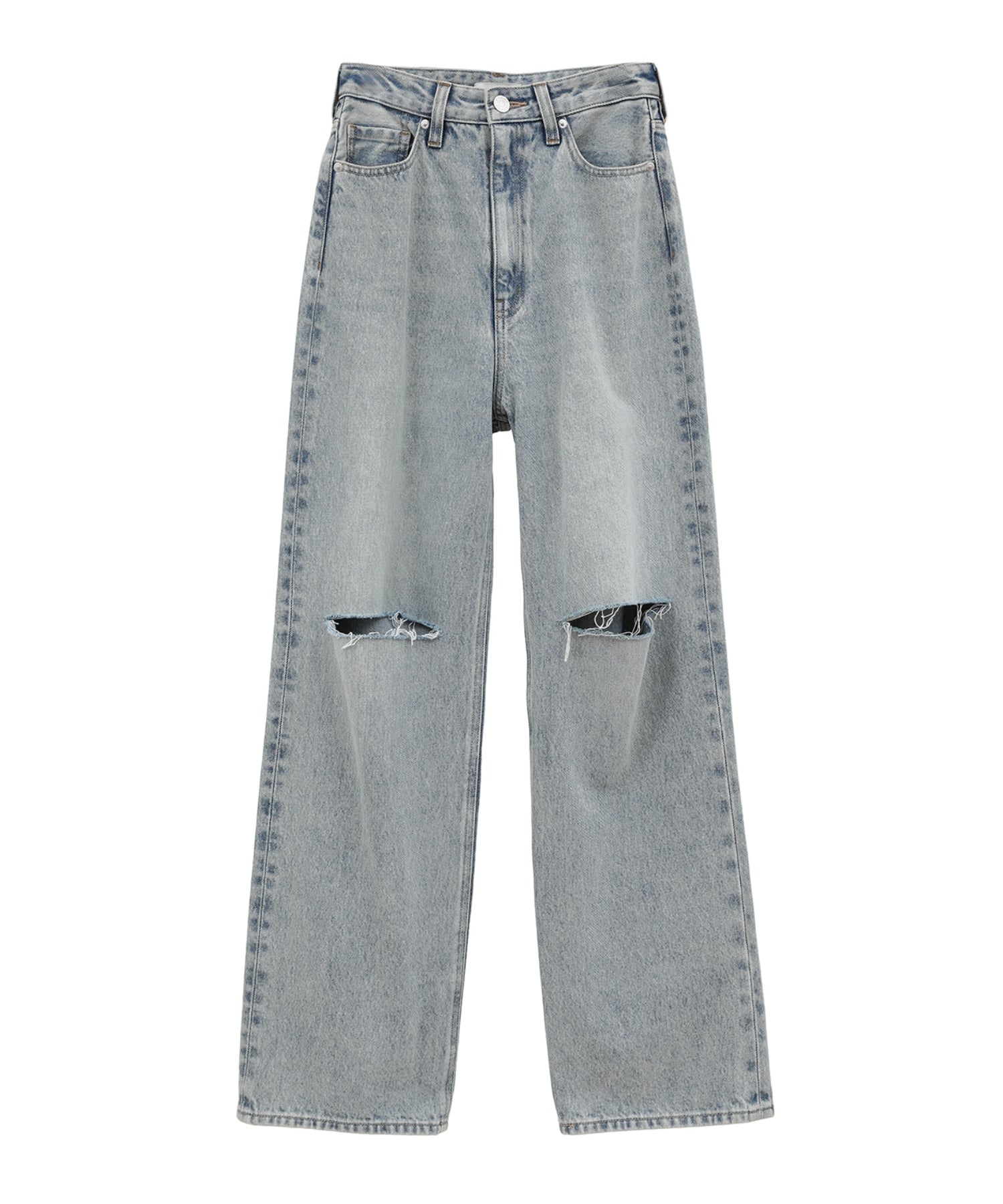SLASH CUT DENIM PANTS