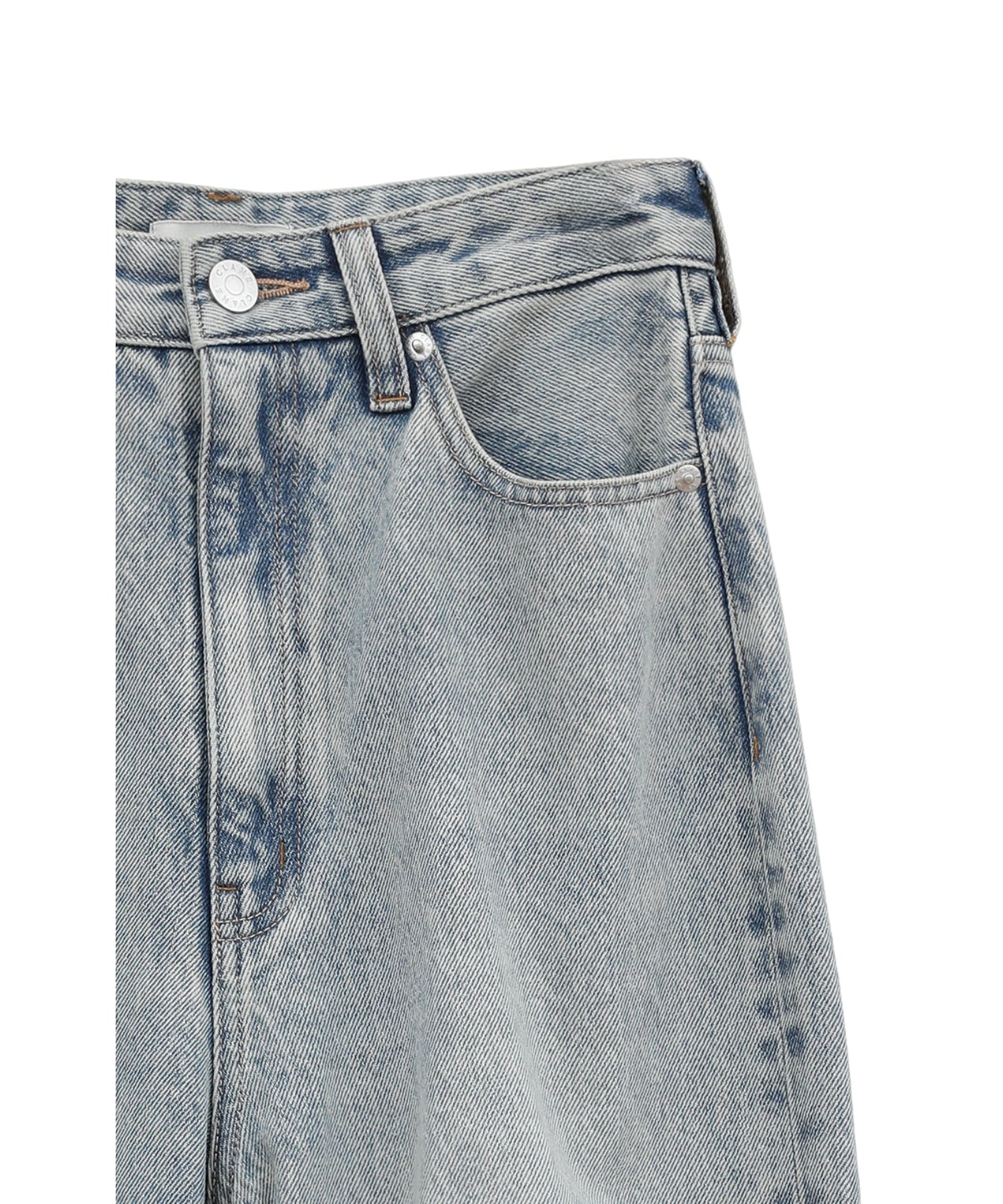 SLASH CUT DENIM PANTS