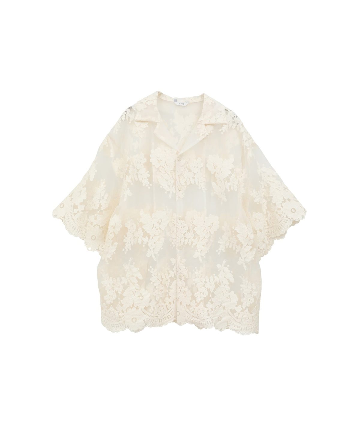 SHEER FLOWER LACE SHIRTS