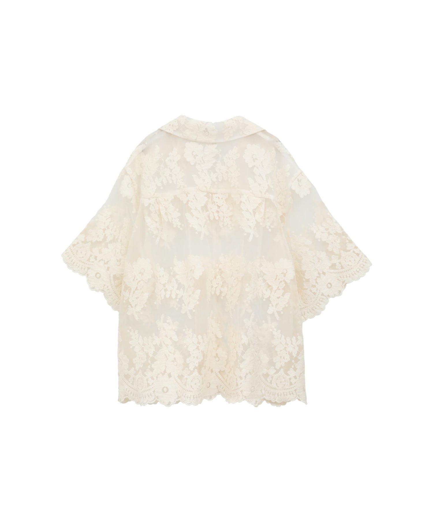 SHEER FLOWER LACE SHIRTS