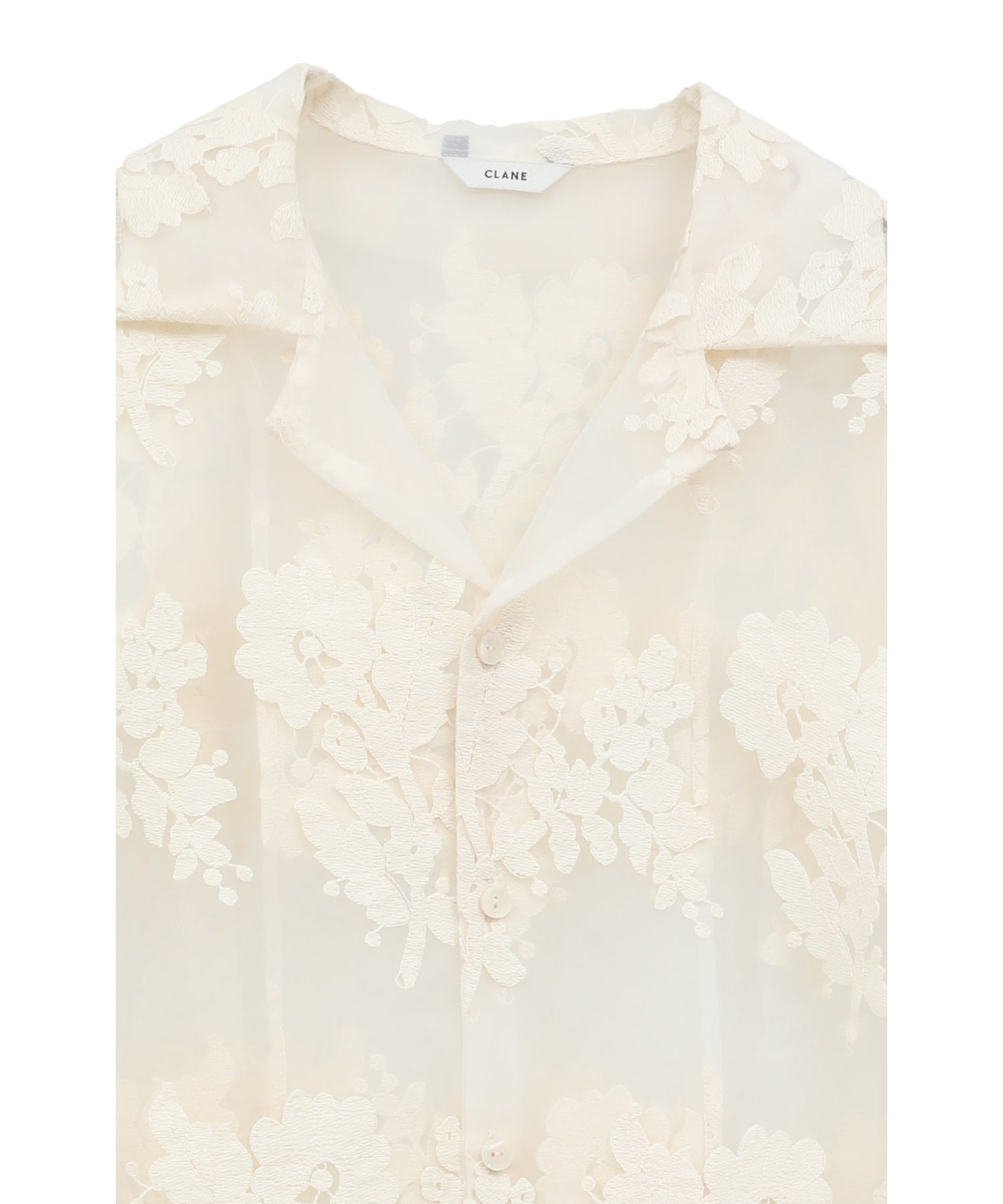 SHEER FLOWER LACE SHIRTS