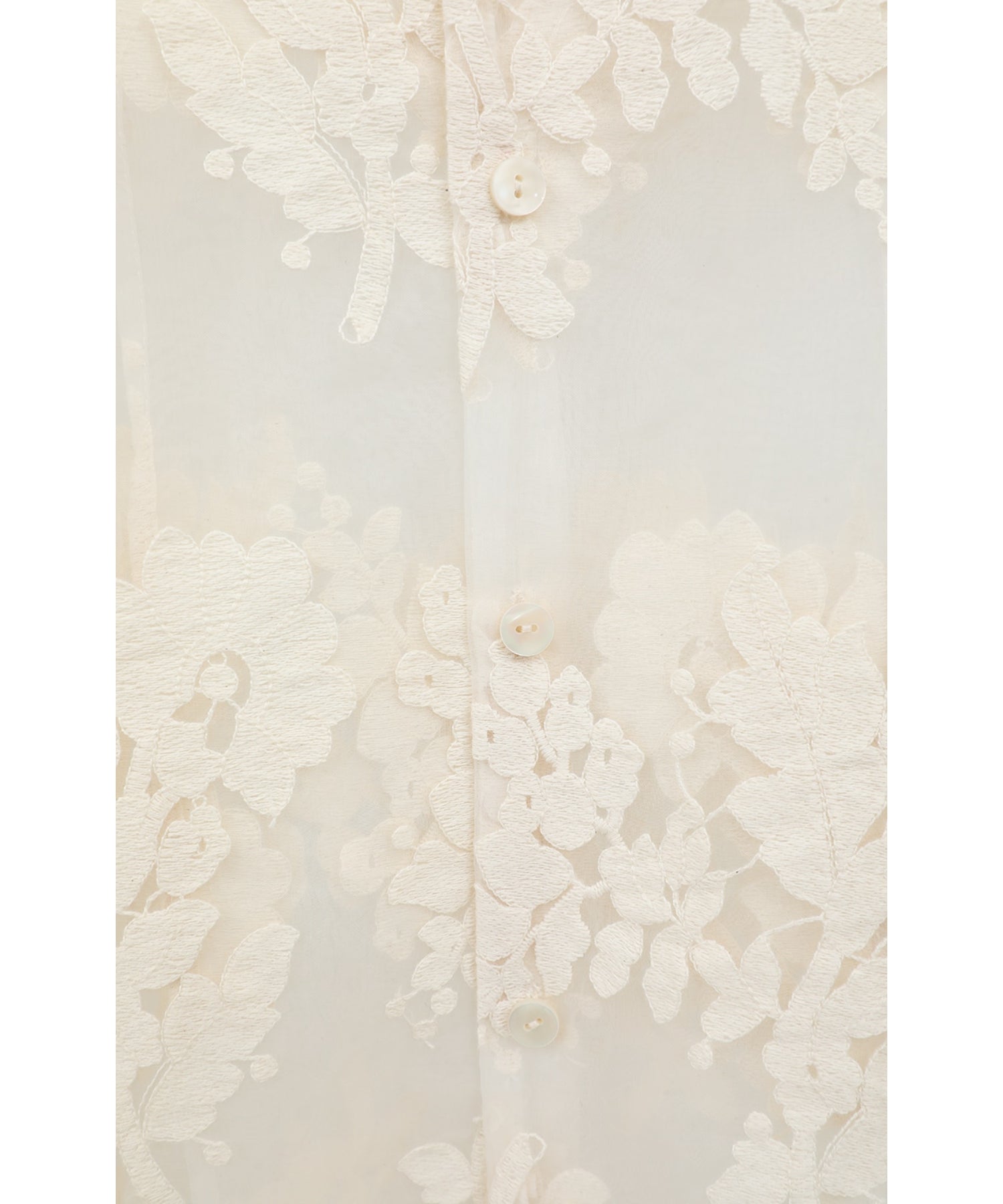 SHEER FLOWER LACE SHIRTS