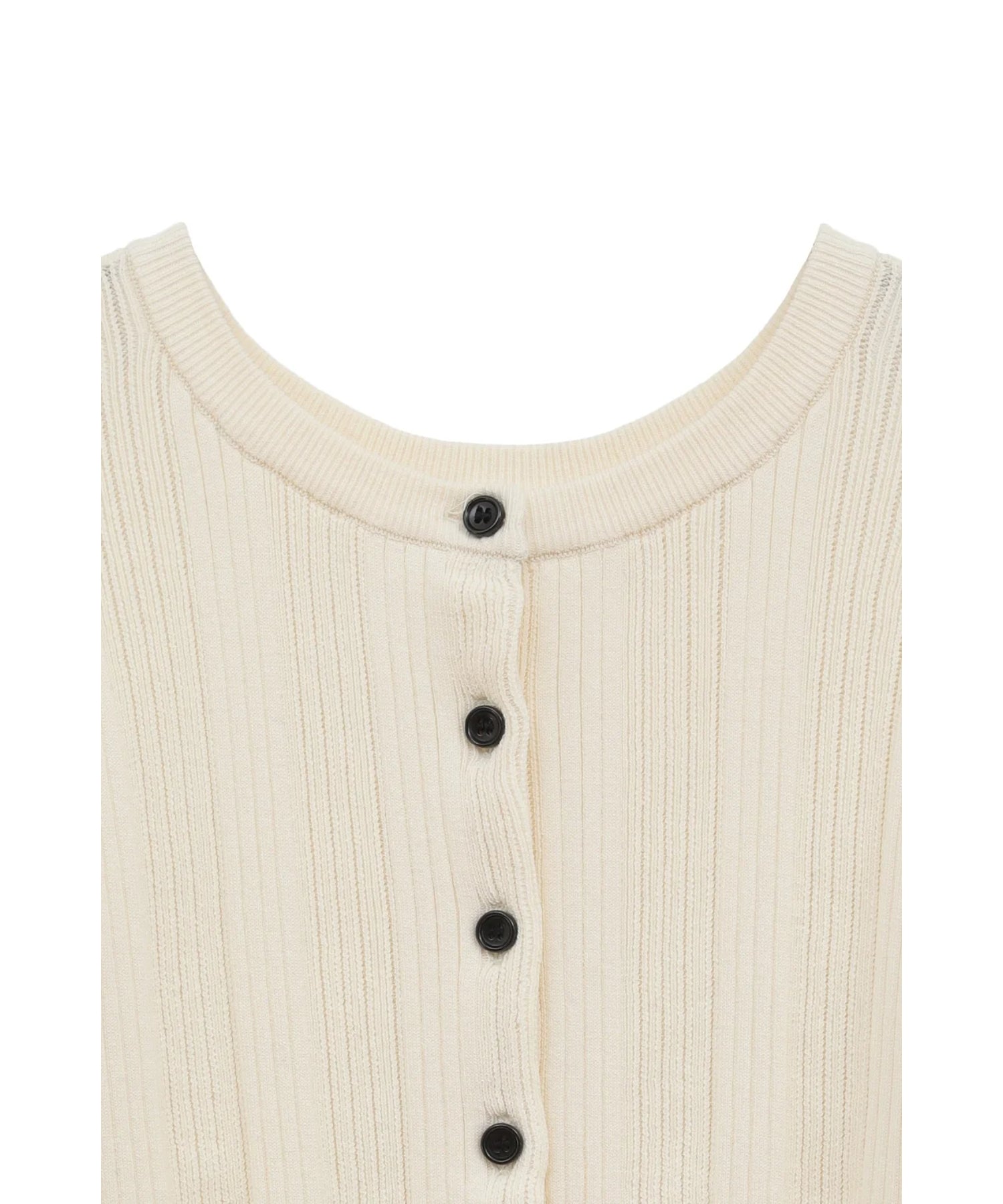 W FACE RIB KNIT CARDIGAN