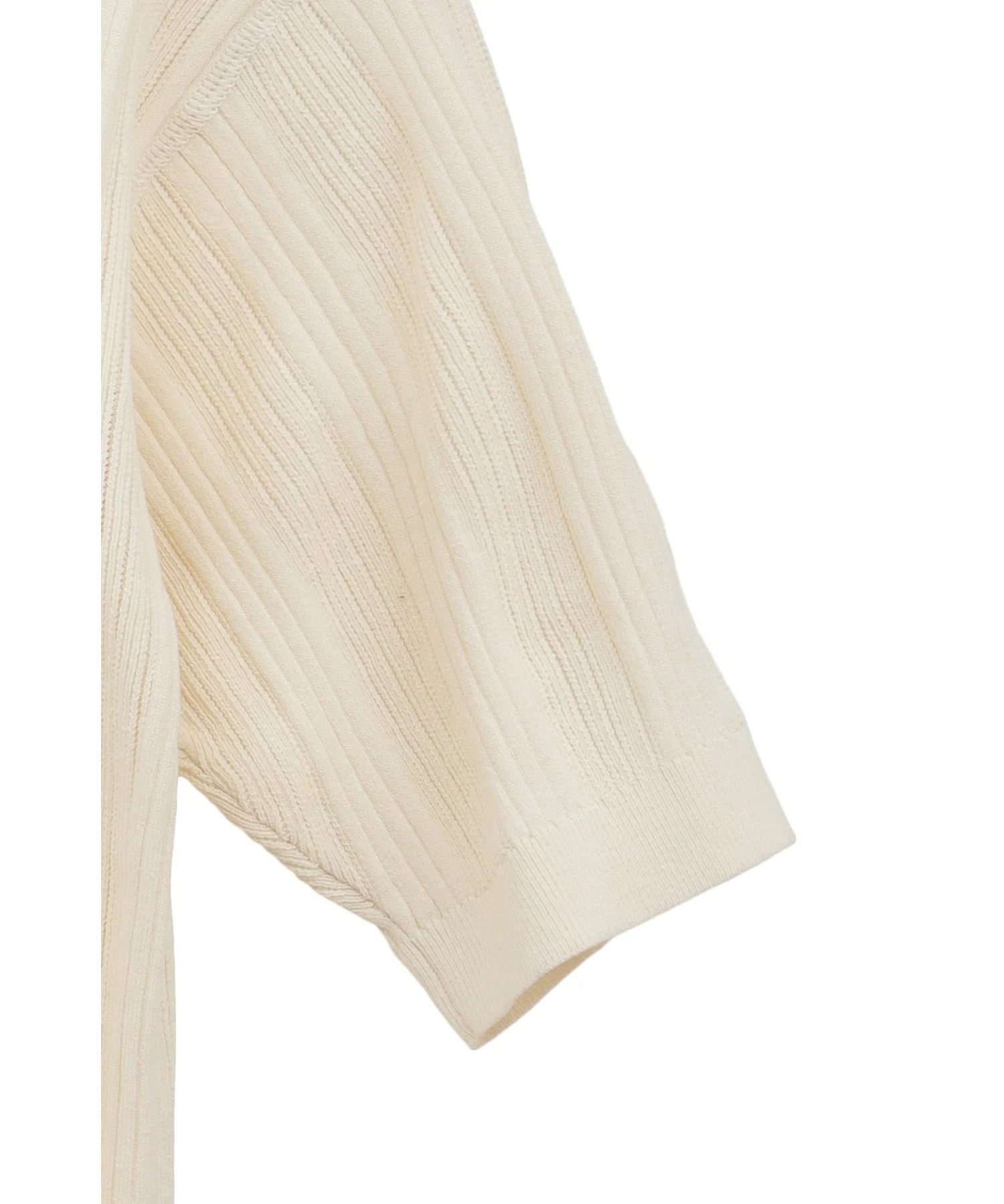 W FACE RIB KNIT CARDIGAN