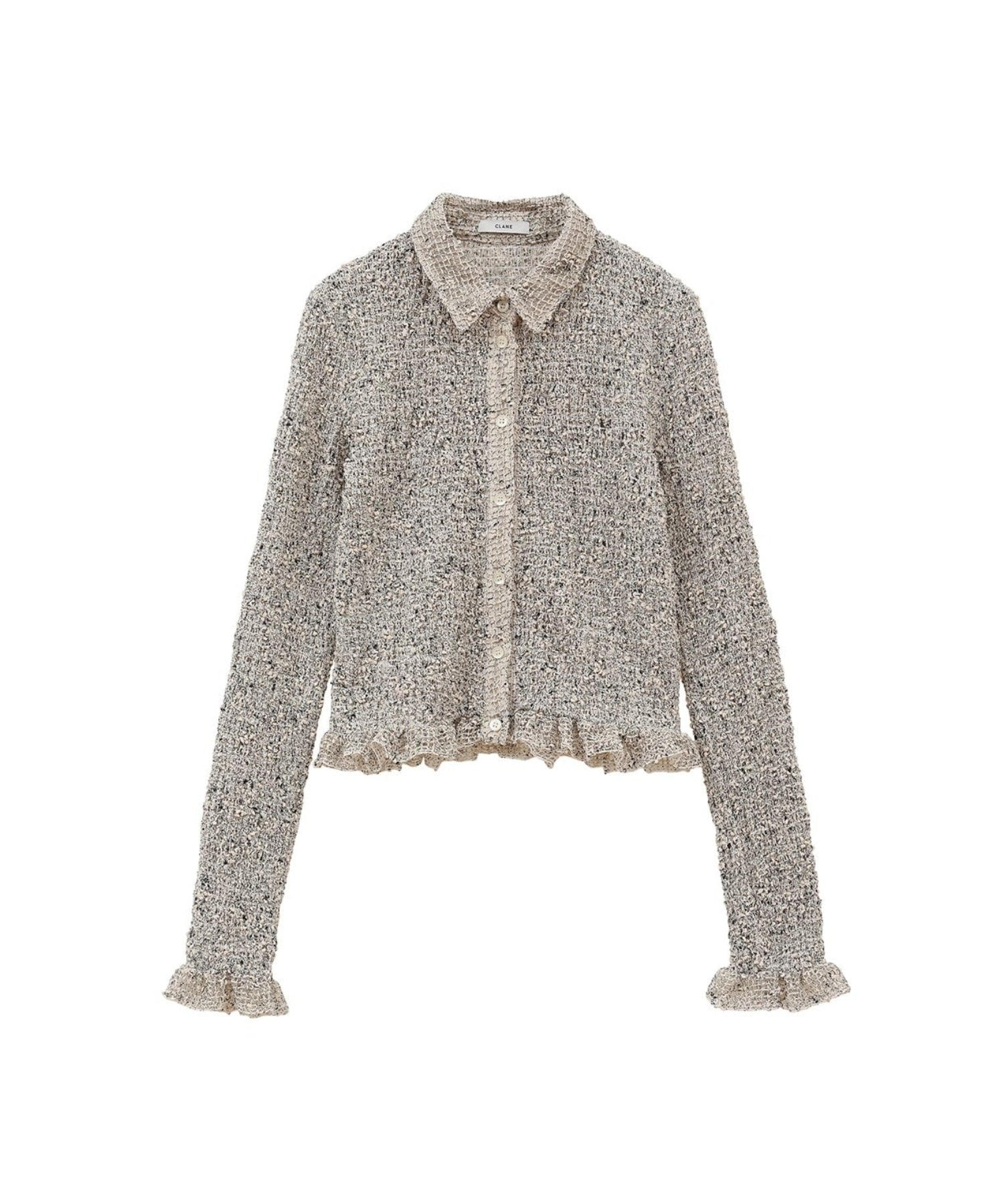 MIX MESH GATHER SHIRT