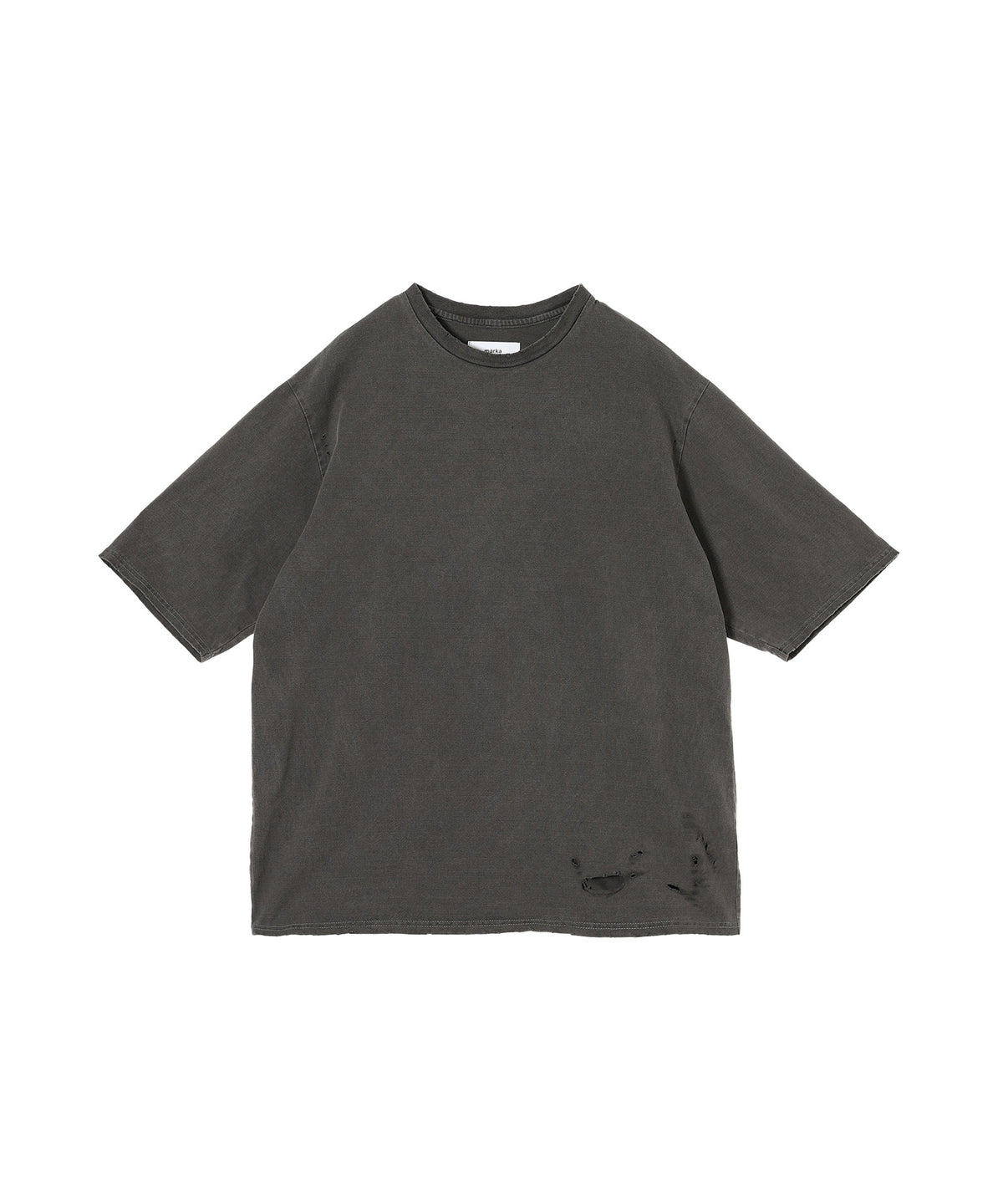 40/2 ORGANIC COTTON KNIT CREW NECK DAMAGED TEE