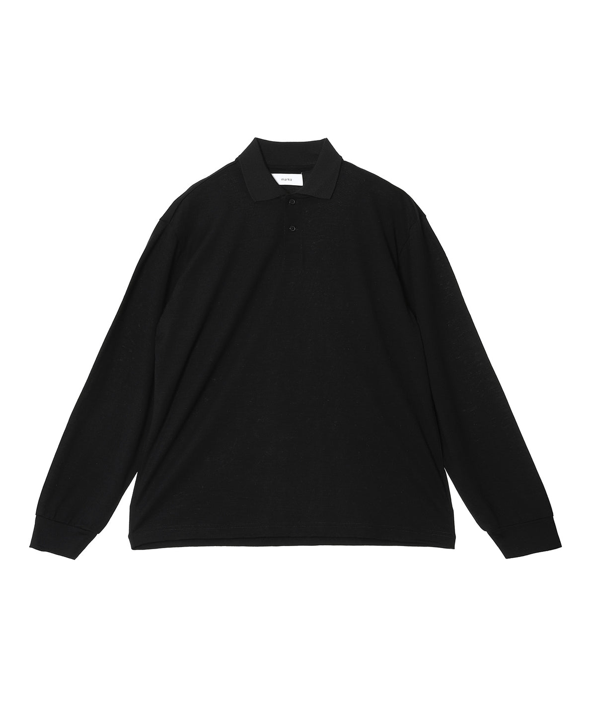 2/72 Wool Single Jersey Washable Two Button Polo L/S Tee