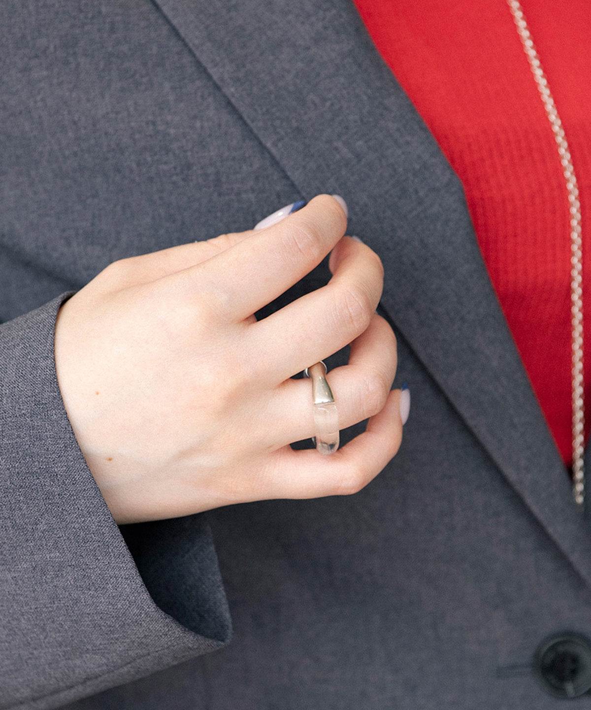 SILVER925 グラスプールリング