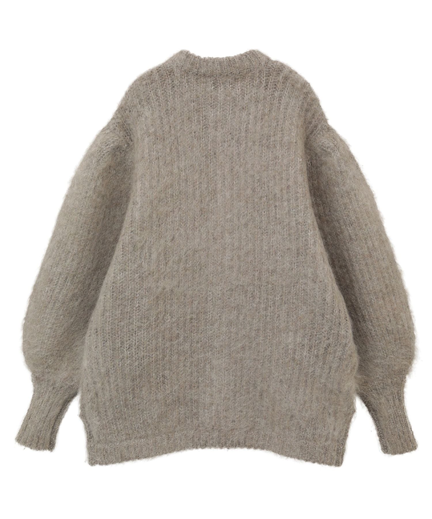 Color Mohair Shaggy Cardigan