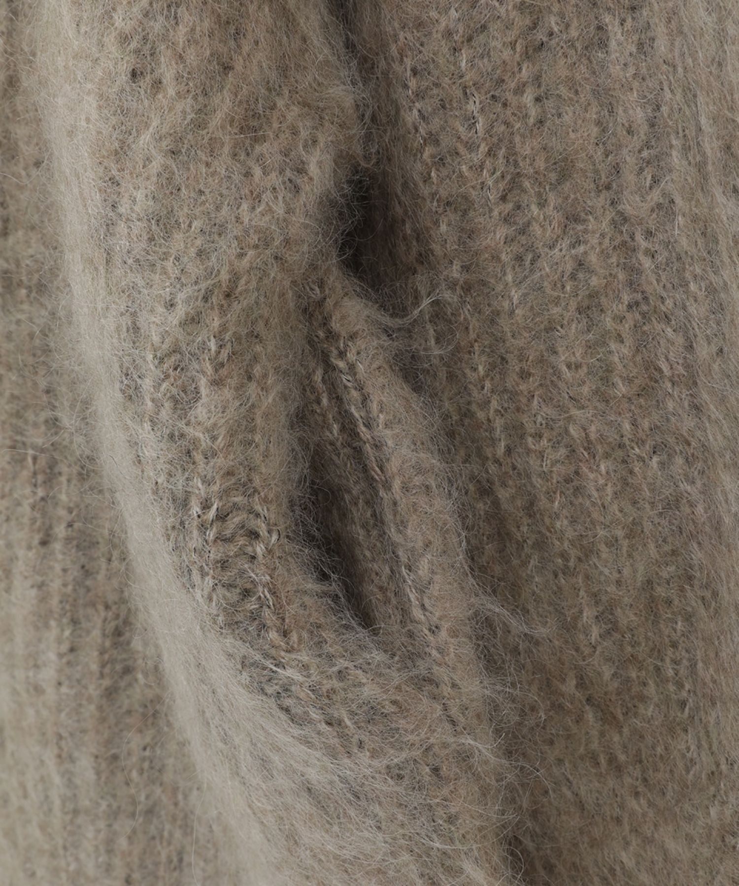 Color Mohair Shaggy Cardigan