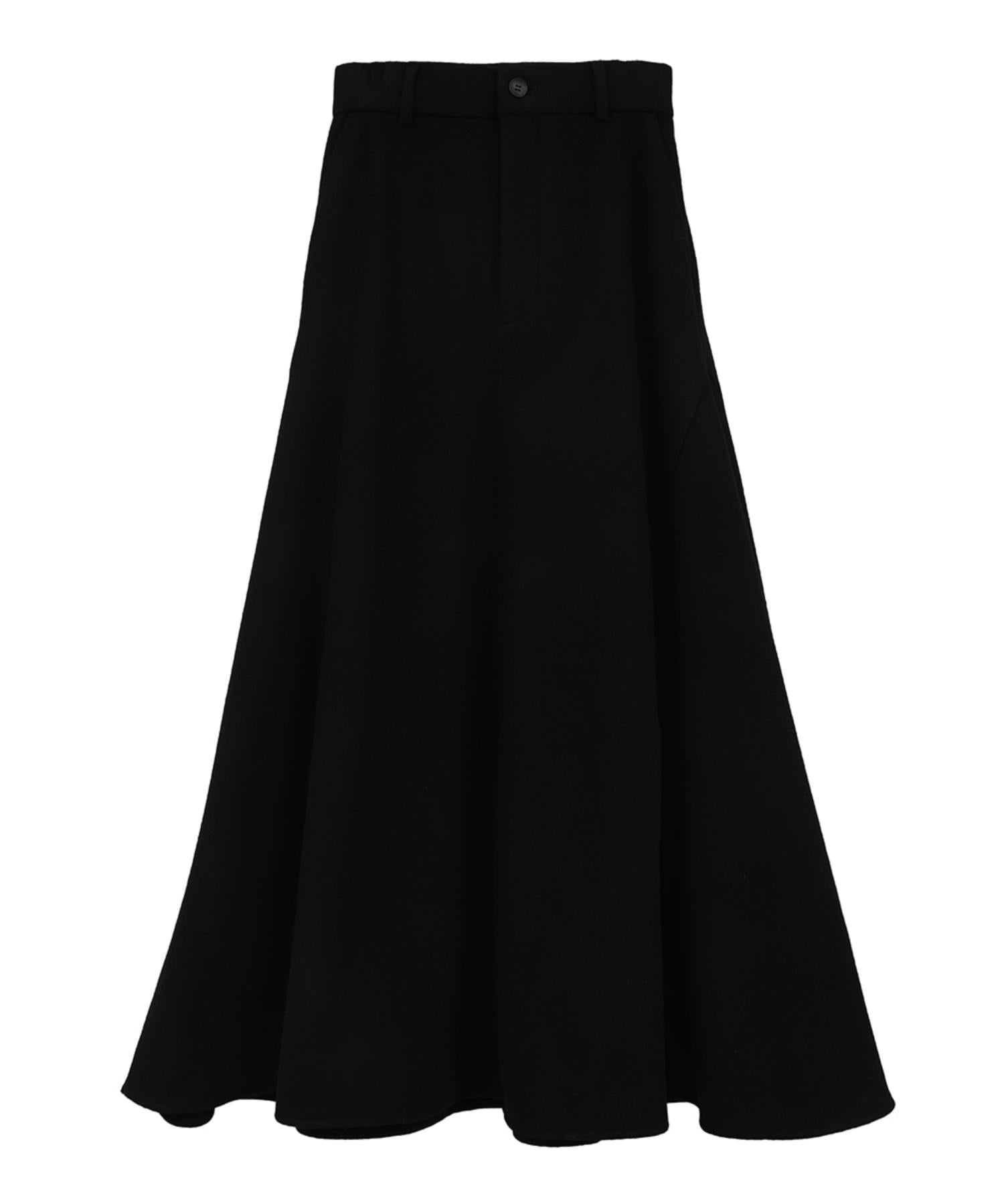 Wool Volume Flare Skirt