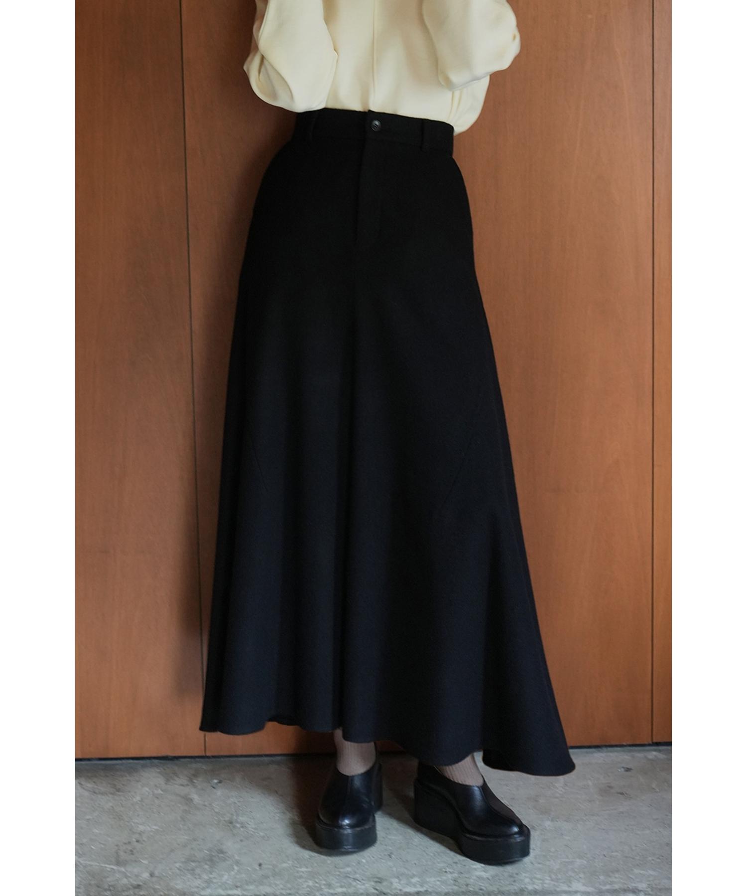 Wool Volume Flare Skirt