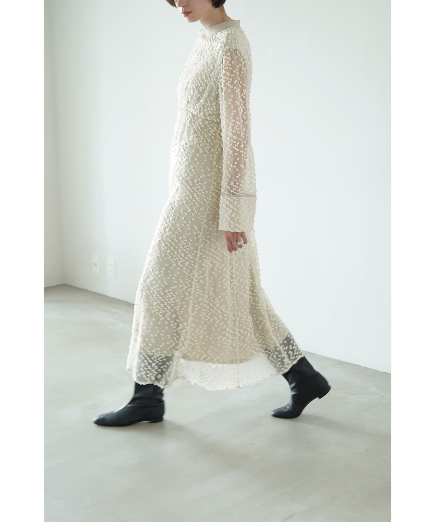 Snow Dot Jacquard Onepiece