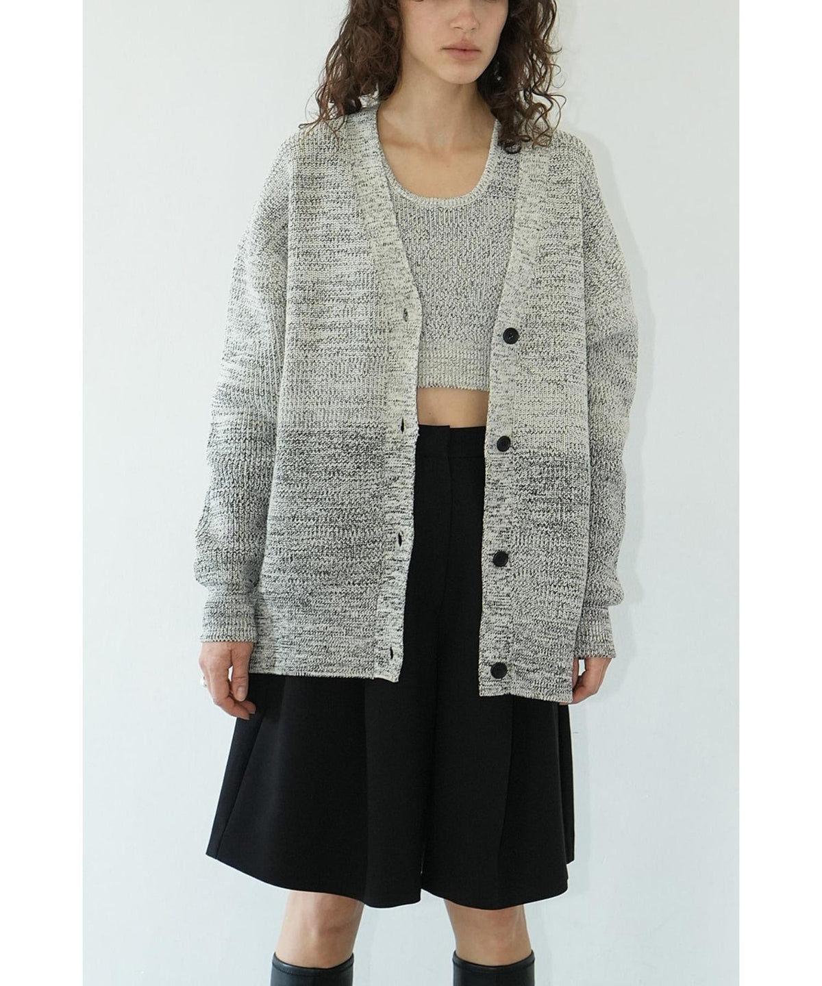 BUSTIER SET KNIT CARDIGAN