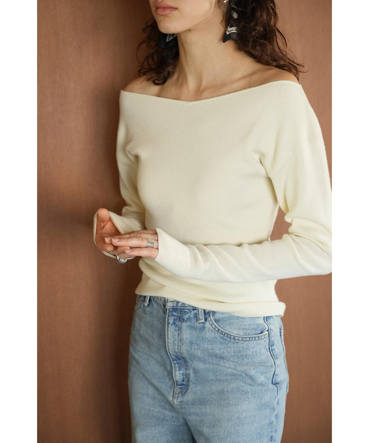 2WAY V NECK KNIT TOPS