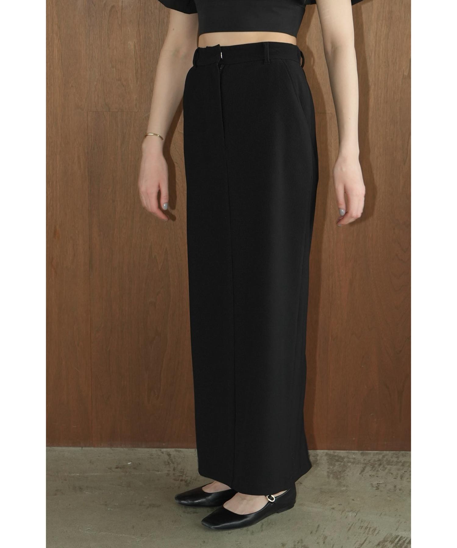 RIB STRIPE STRAIGHT SKIRT - CLANE (クラネ) - outer (アウター