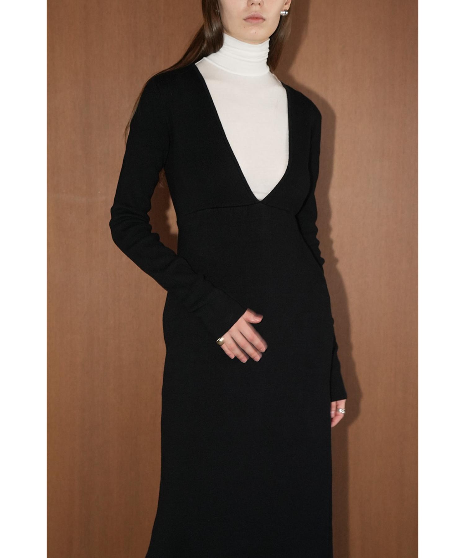 W FACE KNIT ONEPIECE - CLANE (クラネ) - bottom (ボトムス) | FIGURE 