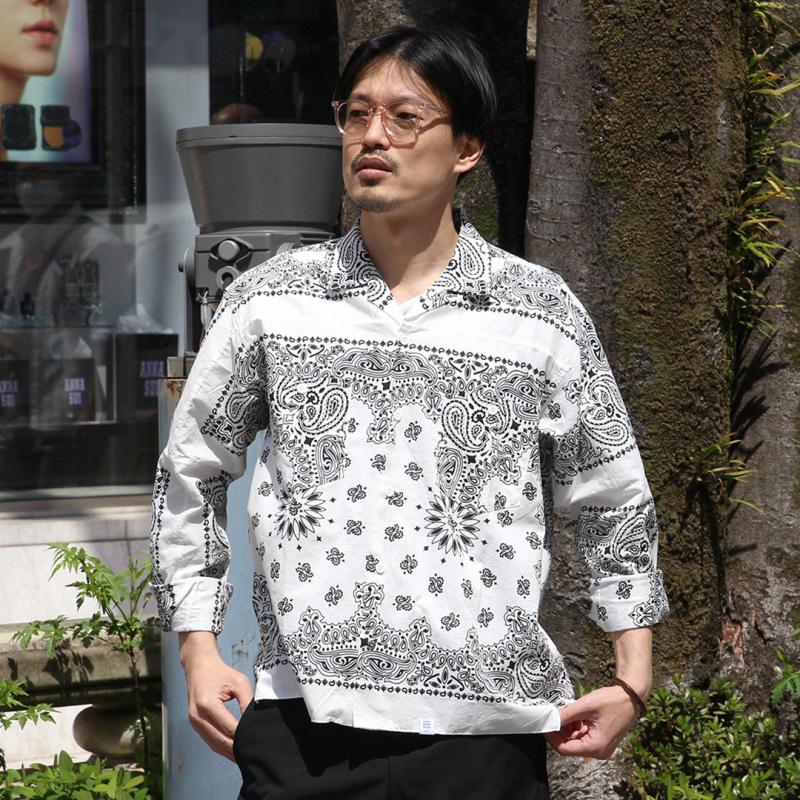 L/S PATCH WORKED BANDANA SHIRT "MONK"