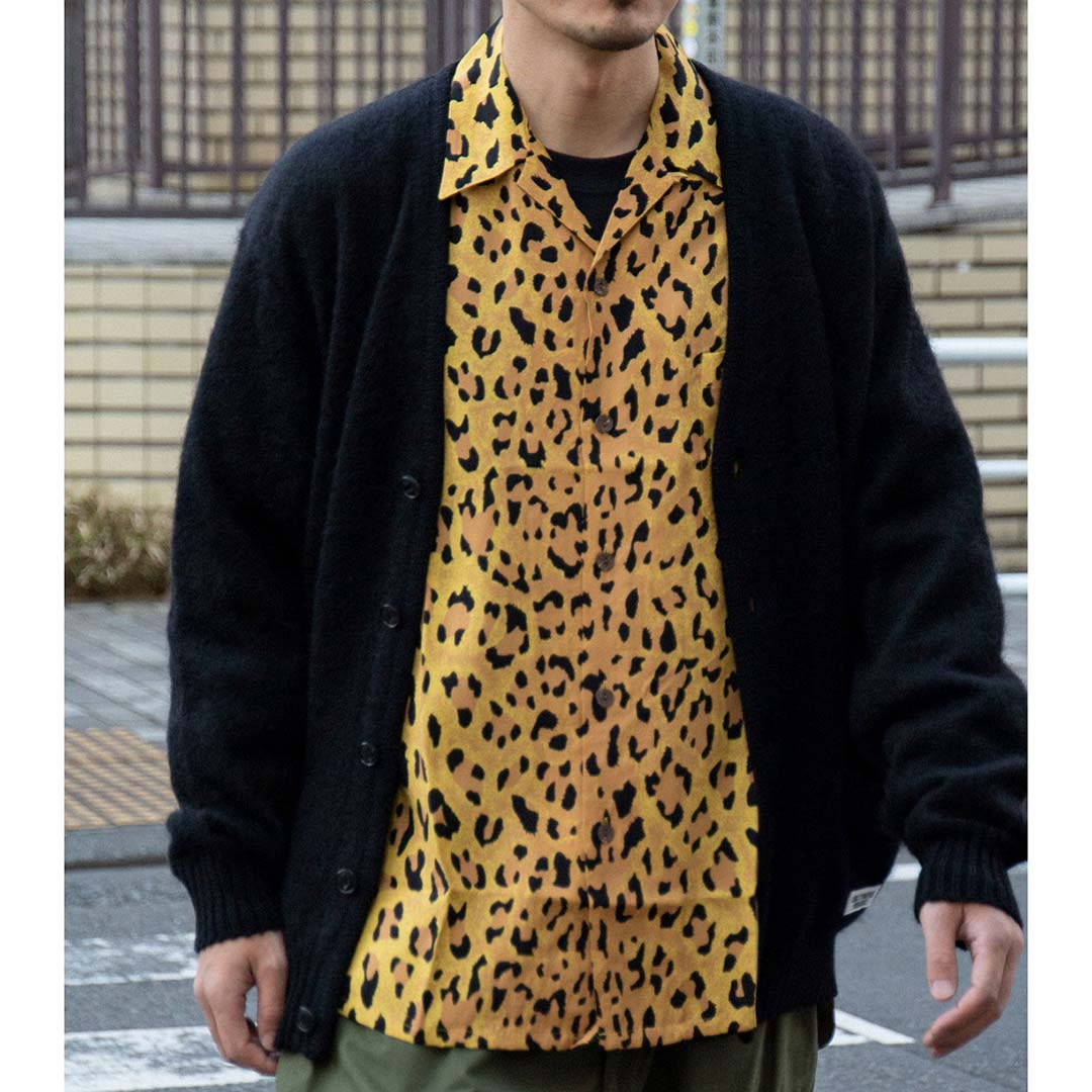 LEOPARD OPEN COLLAR SHIRT