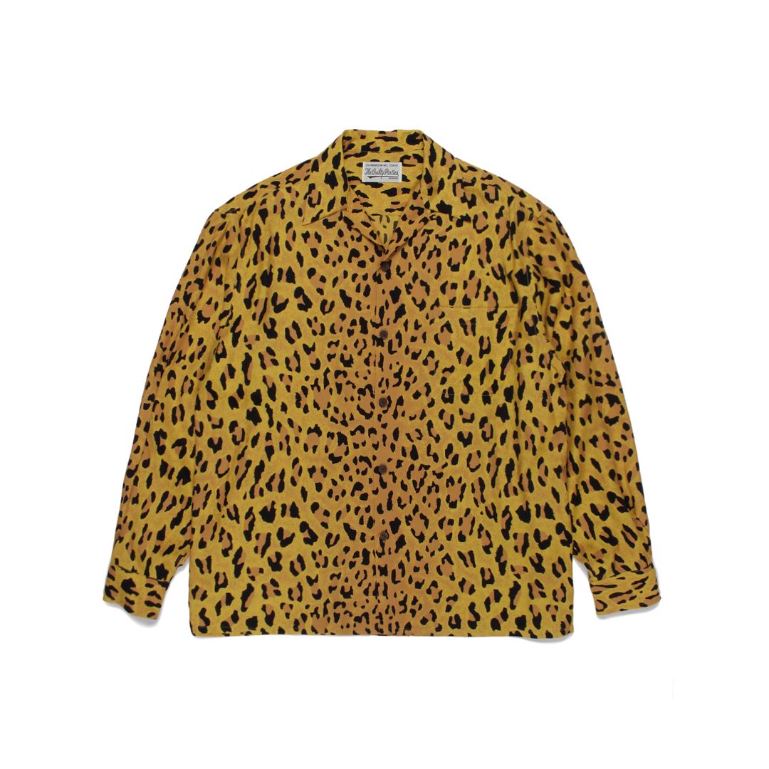 LEOPARD OPEN COLLAR SHIRT