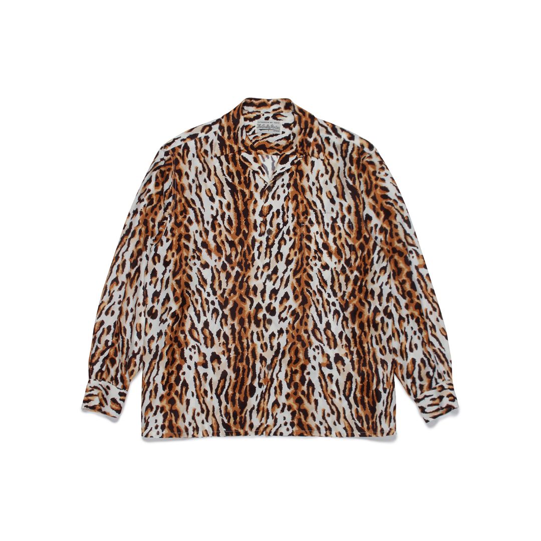 LEOPARD OPEN COLLAR SHIRT