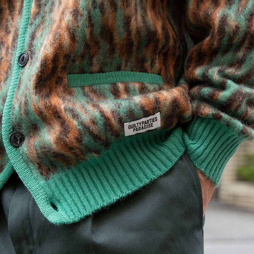 WACKO MARIA LEOPARD MOHAIR CARDIGAN ( TYPE-2 )