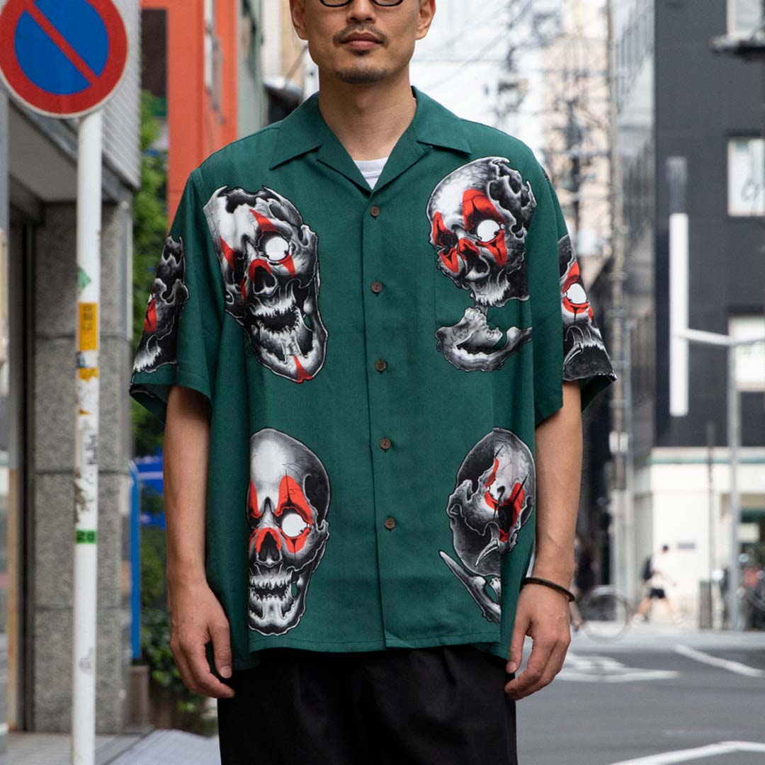 安いアウトレット店舗 56 TATTOO STUDIO | S/S HAWAIIAN SHIRT | www