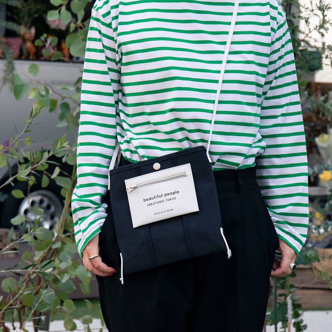 lining logo pocket mini shoulder bag - beautiful people (ビューティフルピープル) - bag  (バッグ) | FIGURE ONLINE (フィギュアオンライン) 【公式通販】