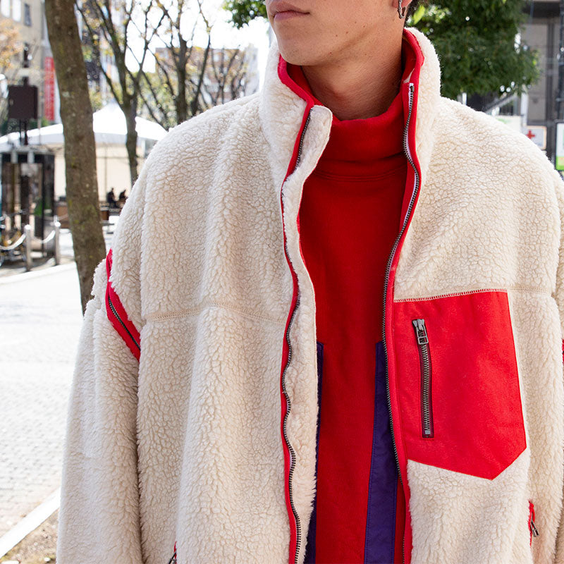 HIGH-LOW FLEECE ZIPPER JACKET
