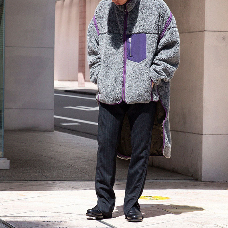 HIGH-LOW FLEECE ZIPPER JACKET