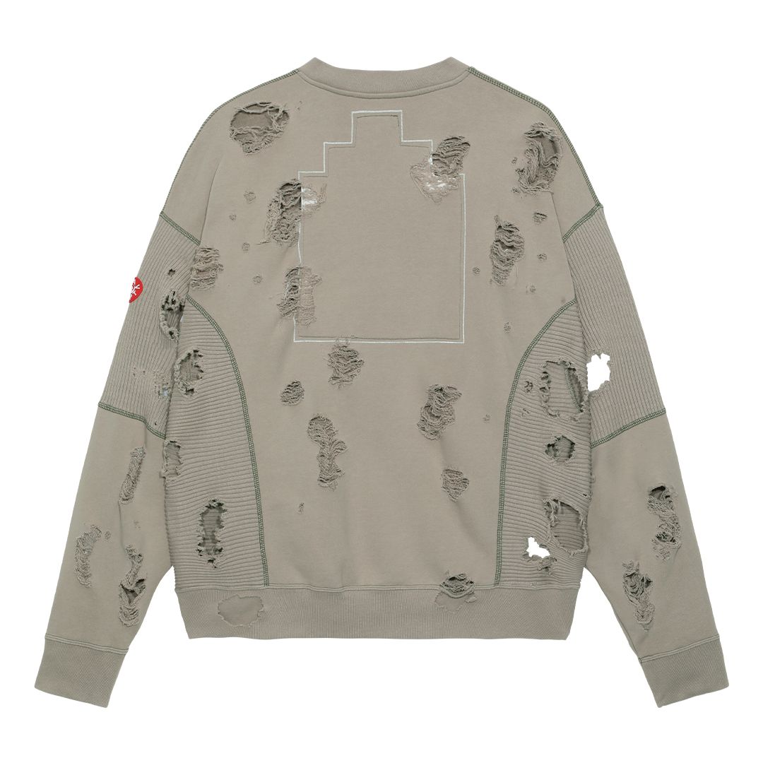 PLAGUE WIDE RIB CUT ZIP SWEAT