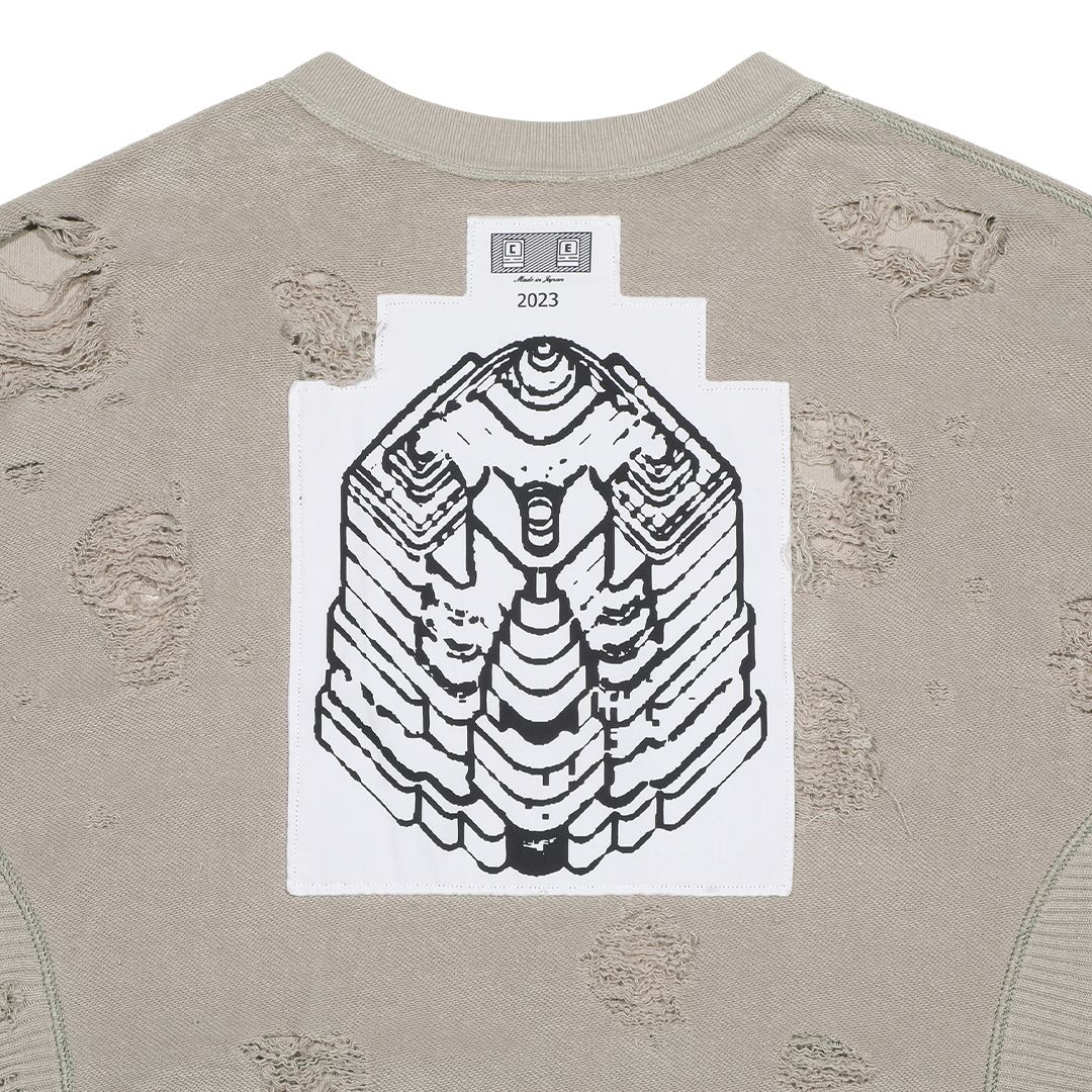 PLAGUE WIDE RIB CUT ZIP SWEAT