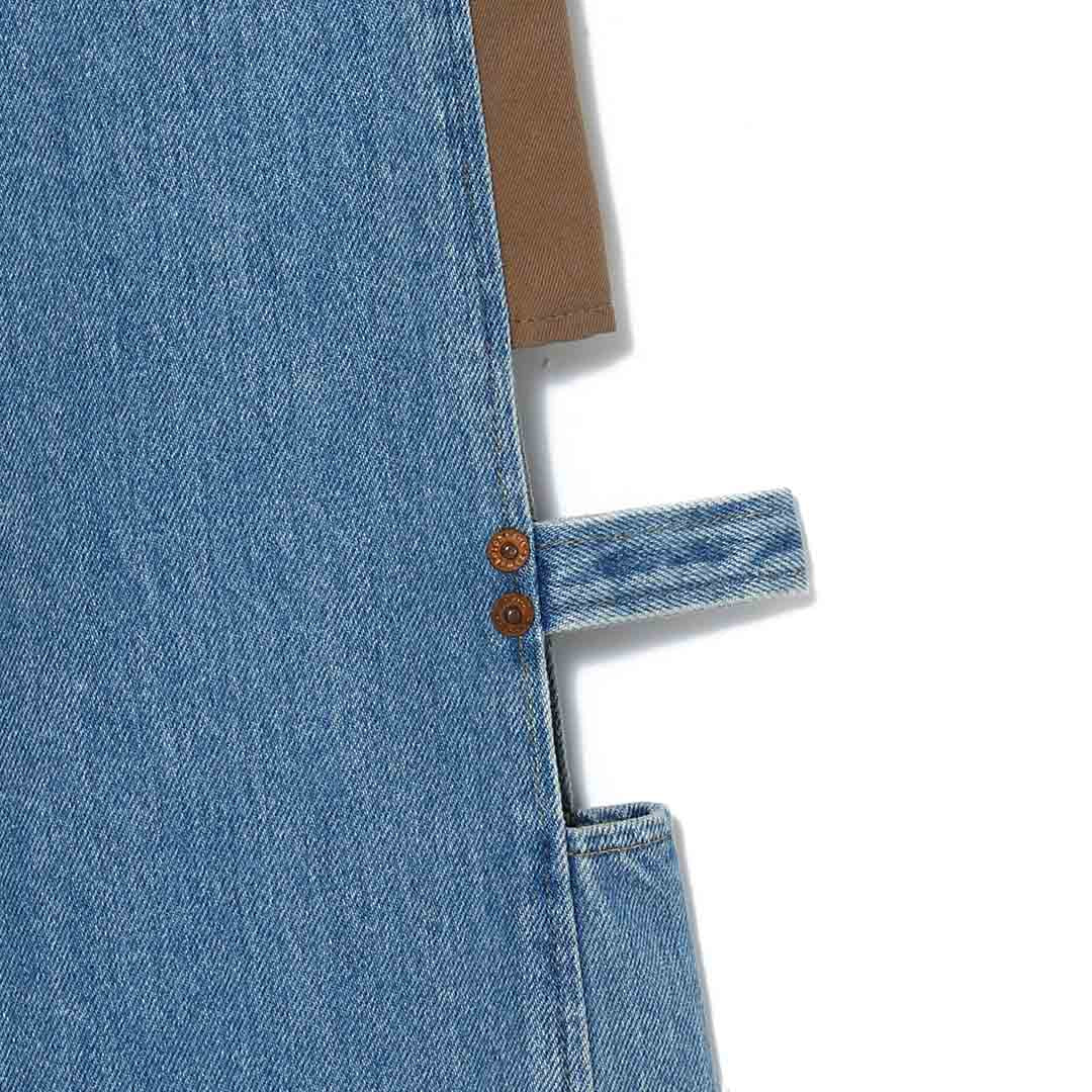 Paneled Denim Pants
