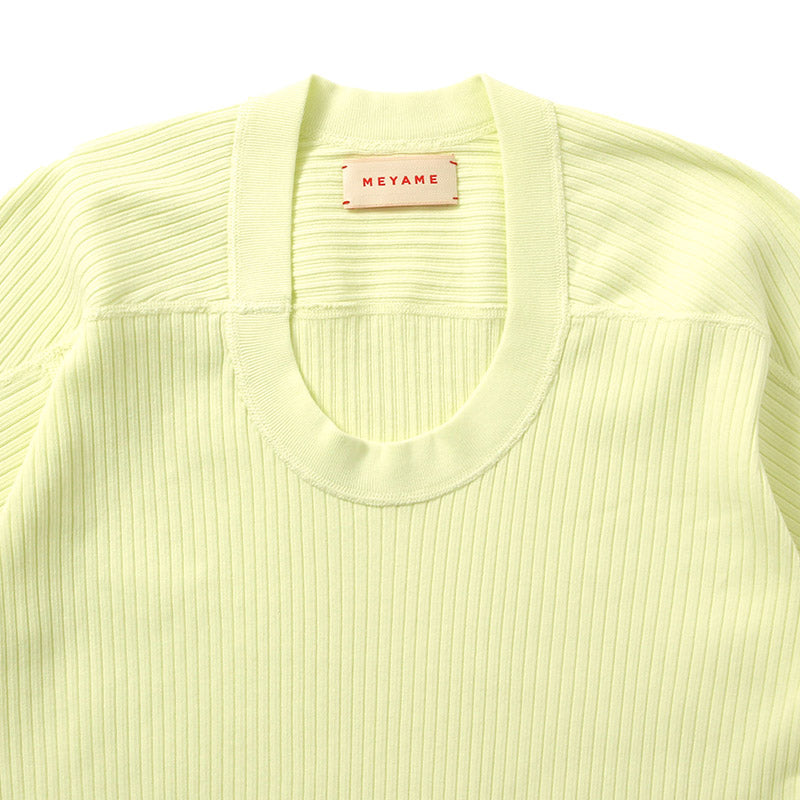 OBLONG NECK SHORT SLEEVE