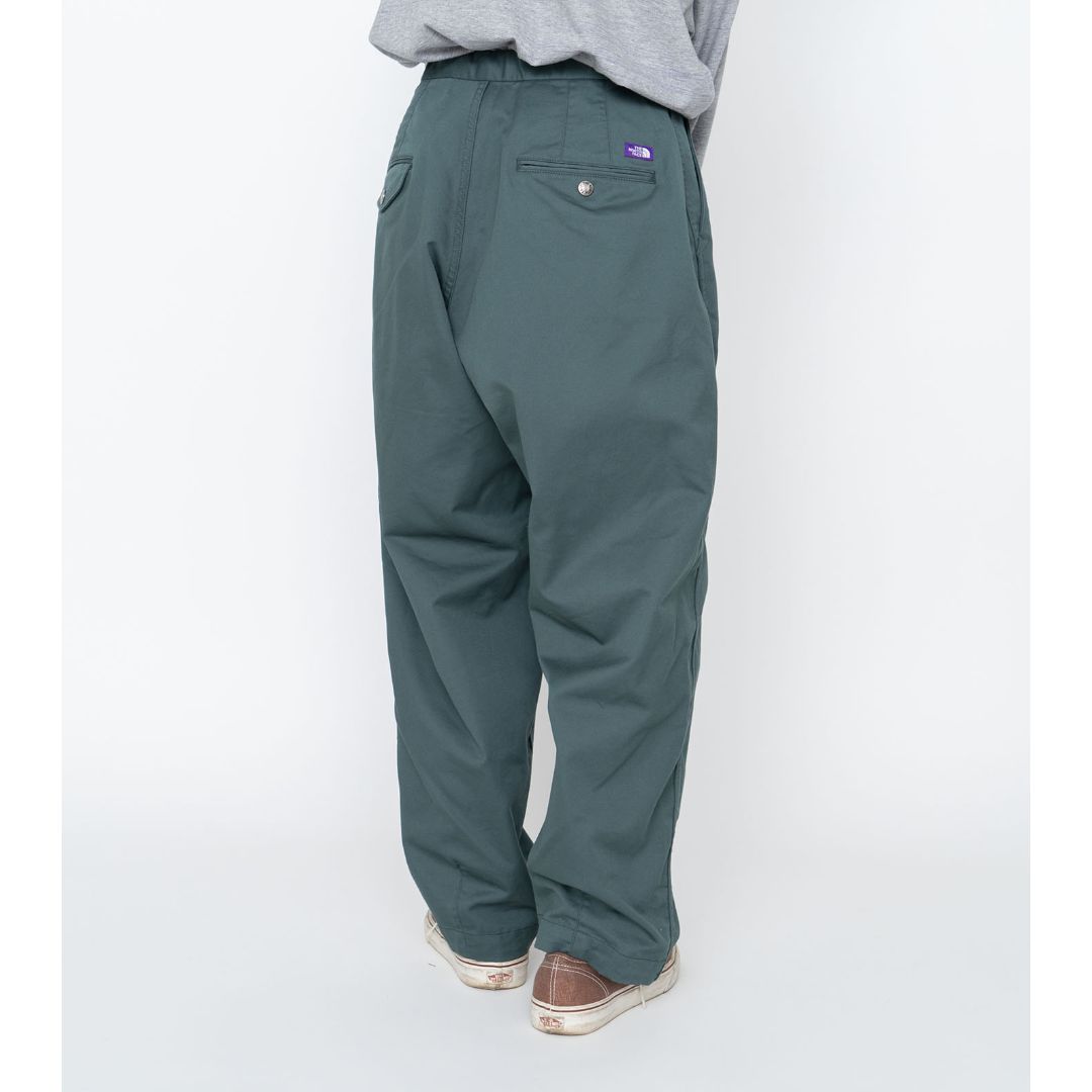 Stretch Twill Wide Tapered Pants